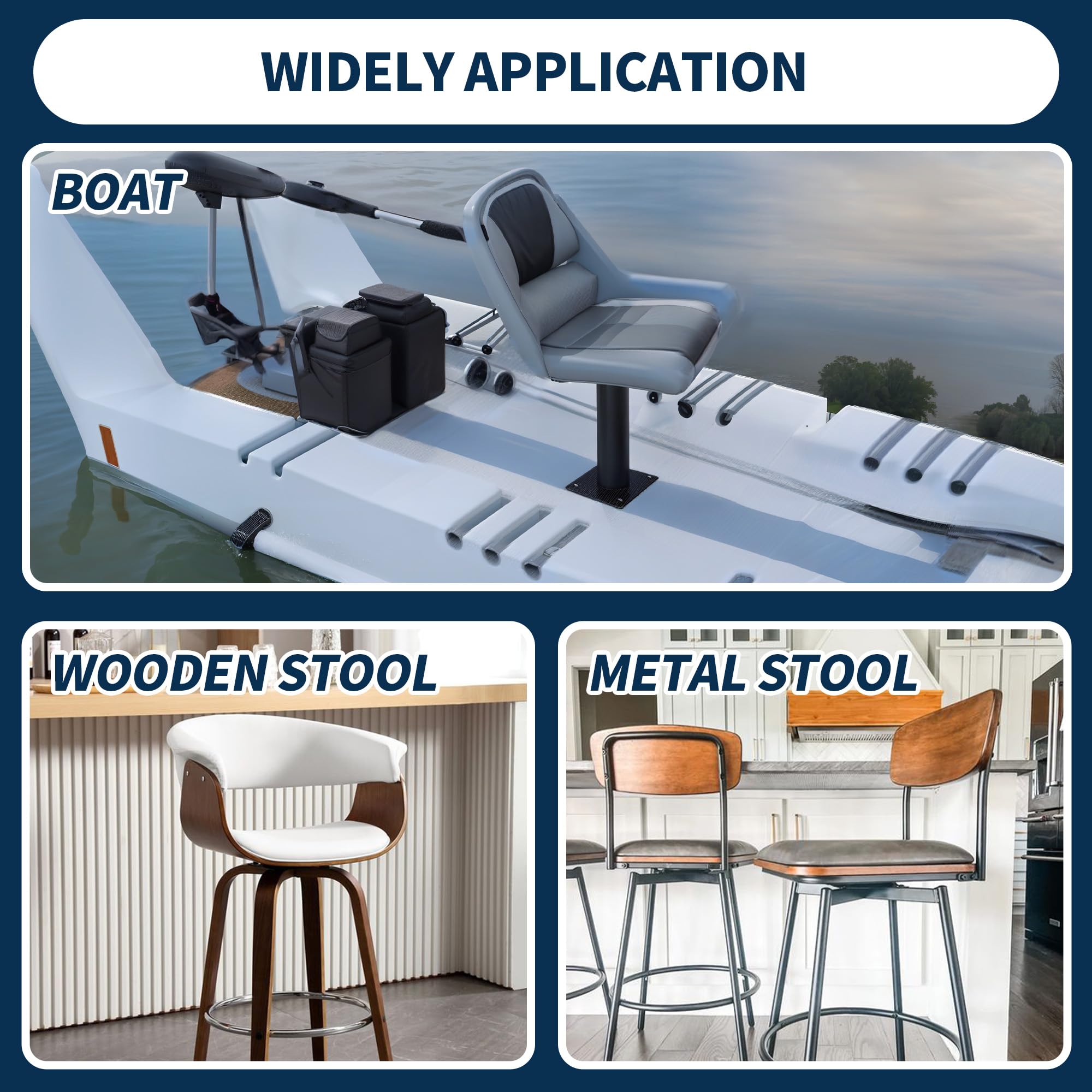 Stainless Steel Boat Seat Swivel - 7