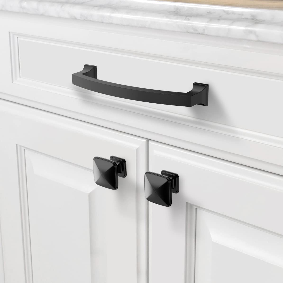 Asidrama 20 Pack 5 Inch (128mm) Matte Black Kitchen Cabinet Handles - Durable Cabinet Pulls for Cupboard, Drawer, Wardrobe & Furniture - Perfect for Home, Office & RV Renovation