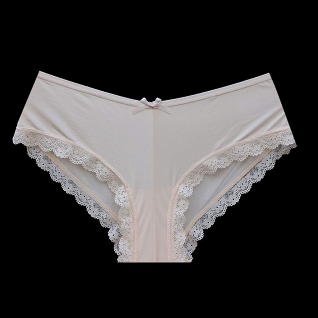 Seamless Women's Underwear - Invisible Lace Bikini Briefs with Half Back Coverage for Comfort & Support | Perfect for Everyday Wear, Yoga, and Sleep