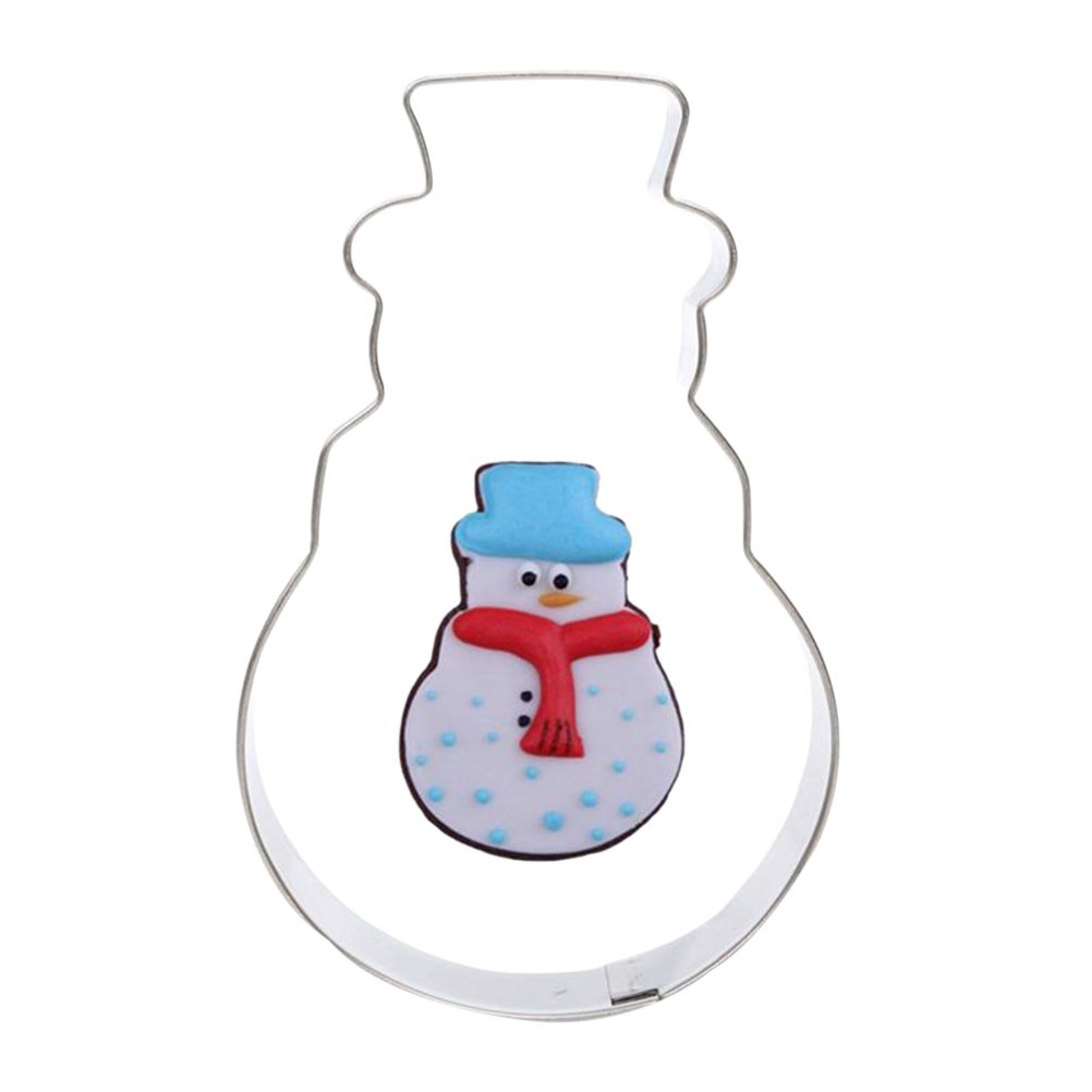 Premium Stainless Steel Christmas Snowman Cookie Cutter Set - Durable Baking Molds for Holiday Cookies, Gingerbread, and Biscuits - Perfect for Home Kitchen, Christmas Baking, and DIY Cookie Decorating