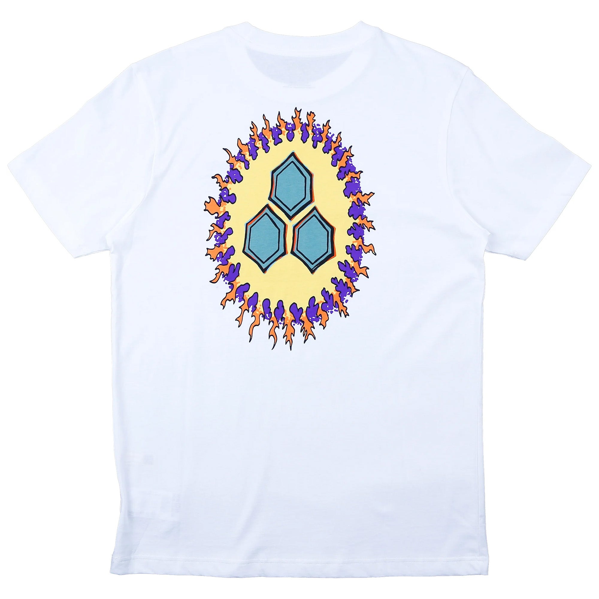 Channel Islands Merrick Circle Fire Men's Short Sleeve T-Shirt - White - Casual Wear & Summer Outfits for Men