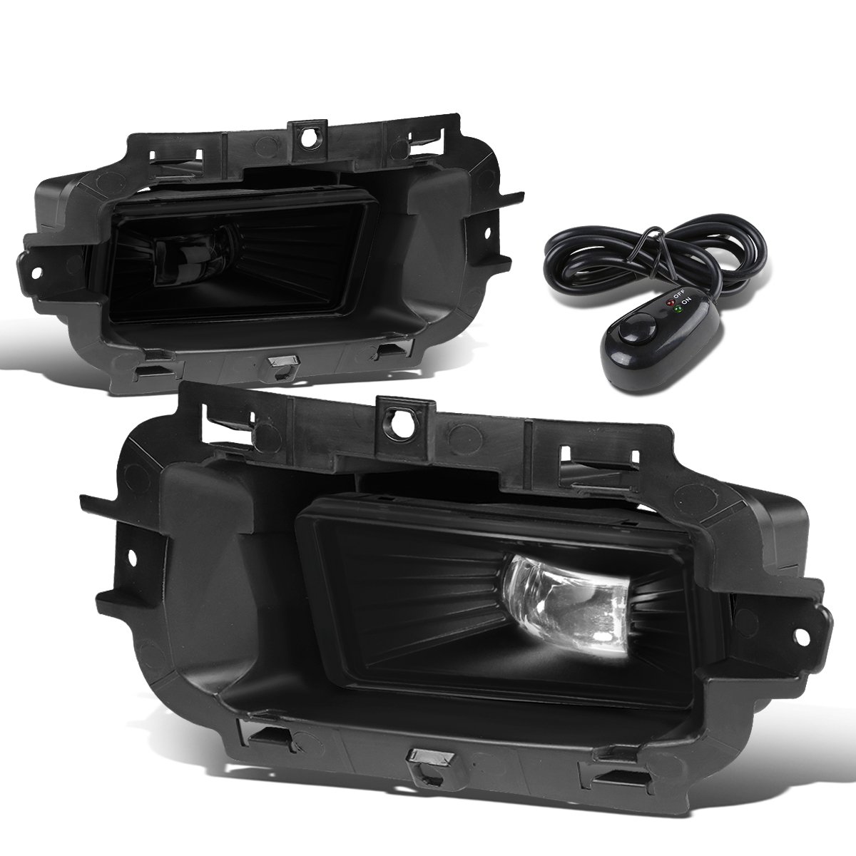 Auto Dynasty LED Fog Lights for Chevy Silverado 1500 - Smoked Lens Chrome Housing Pair with Mounting Kit & Switch | Off-Road Driving, Night Visibility Enhancement
