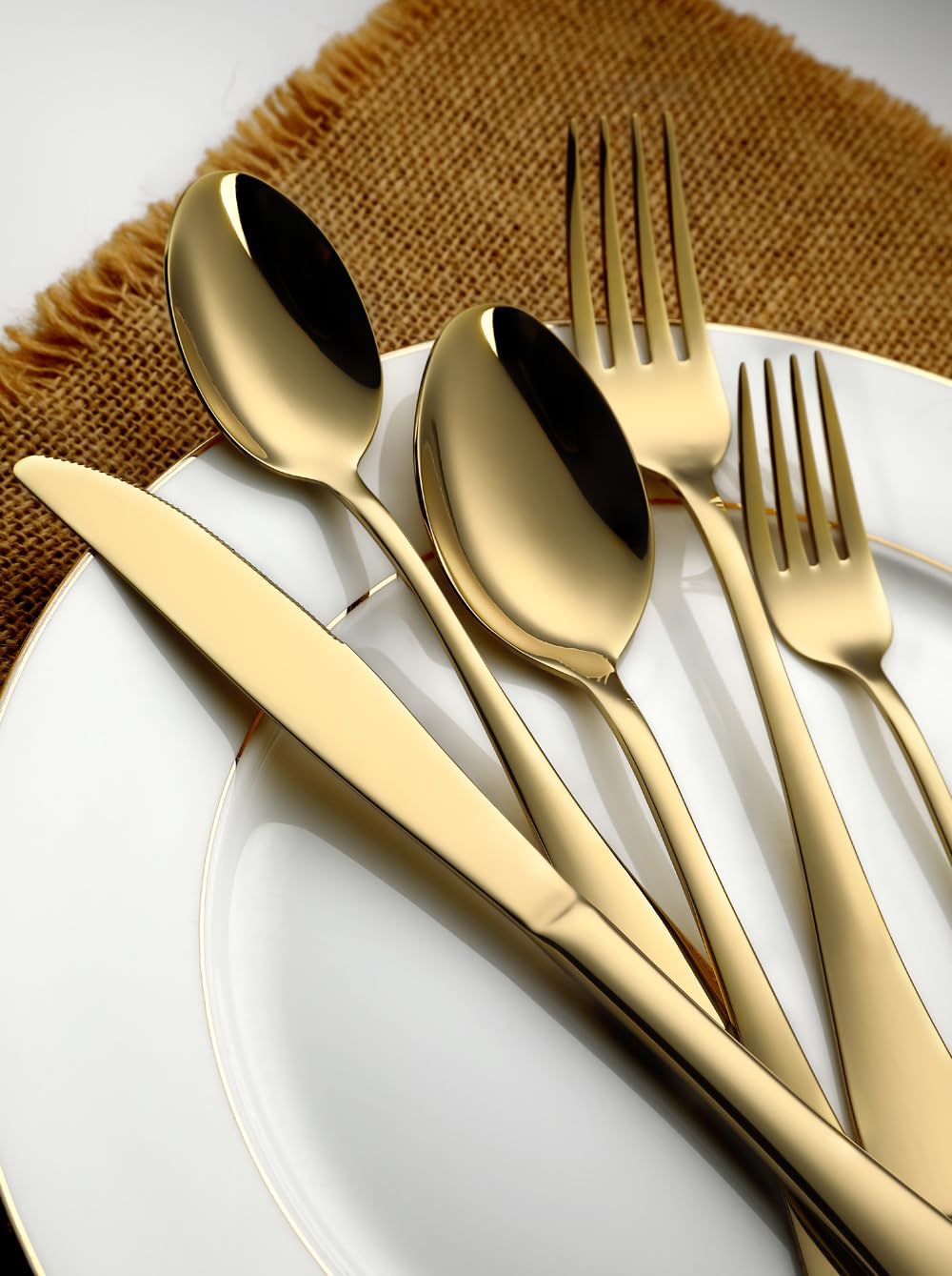 8-Piece Gold Salad Forks Set - Stainless Steel Mirror Finish Dessert Forks (6.7 Inch) - Dishwasher Safe - Perfect for Dinner Parties, Wedding Receptions & Formal Dining