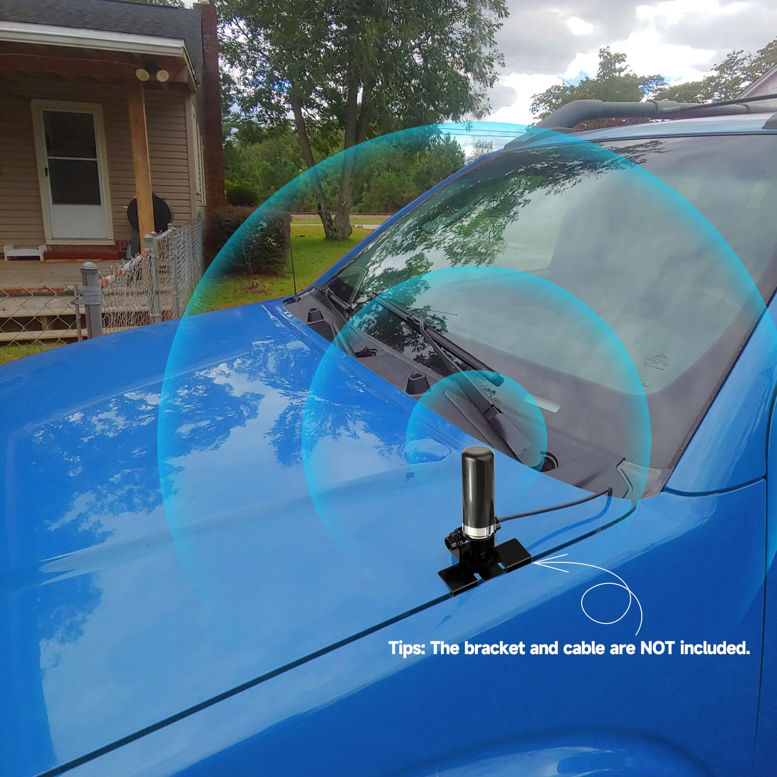 Bingfu Dual Band VHF UHF Mobile Antenna 136-174MHz 400-470MHz - Low Profile PL259 Male Connector for Car Truck Marine - Perfect for Ham Radio, Two Way Radio & Emergency Communication