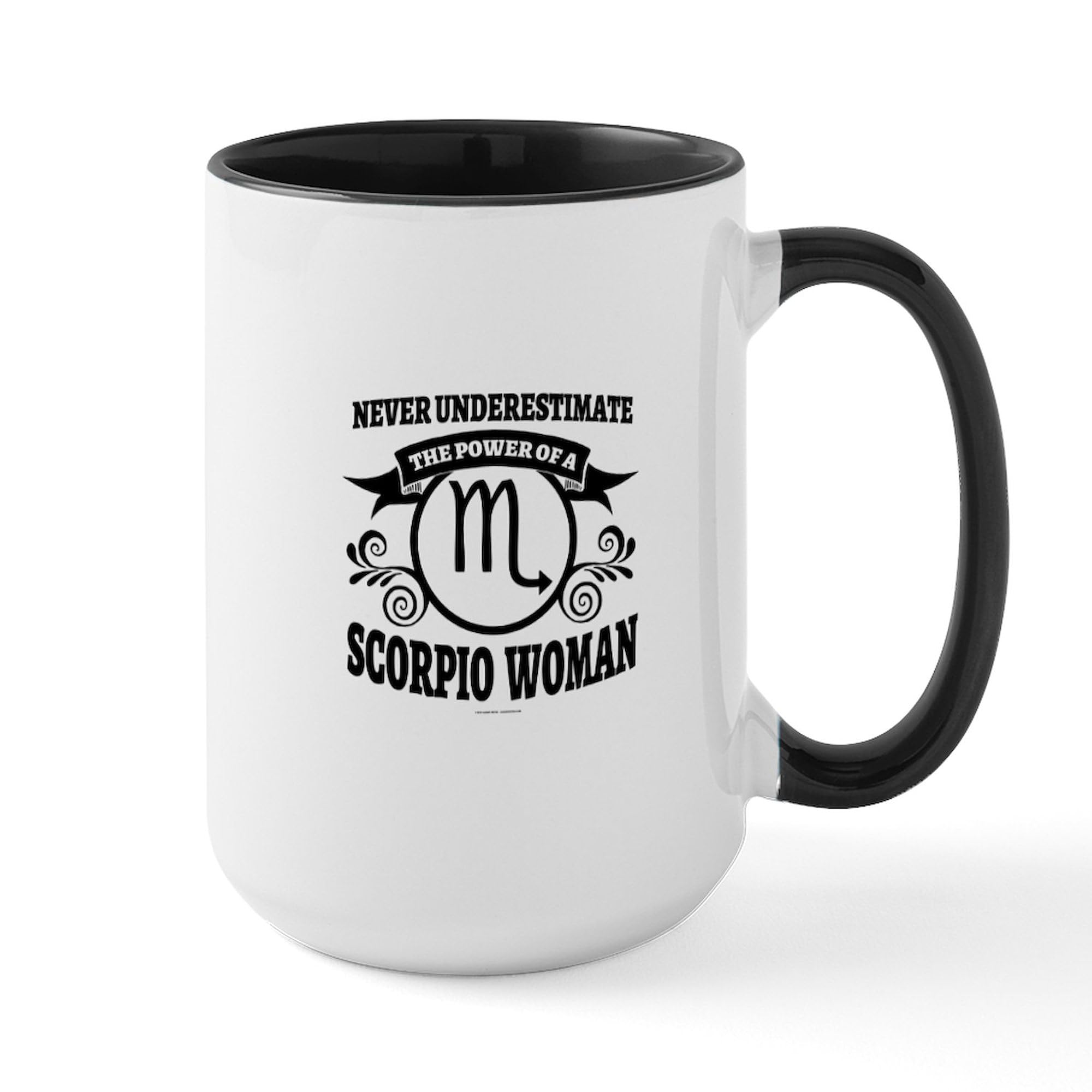 Scorpio Woman Coffee Mug - 15 oz (444 ml) Ceramic Zodiac Sign Cup for Tea & Hot Drinks - Perfect Gift for Scorpio Women, Birthday Present & Office Use
