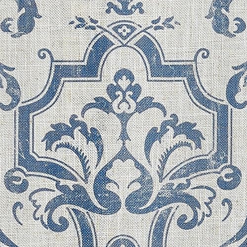 Baroque | Slate Blue on Flax