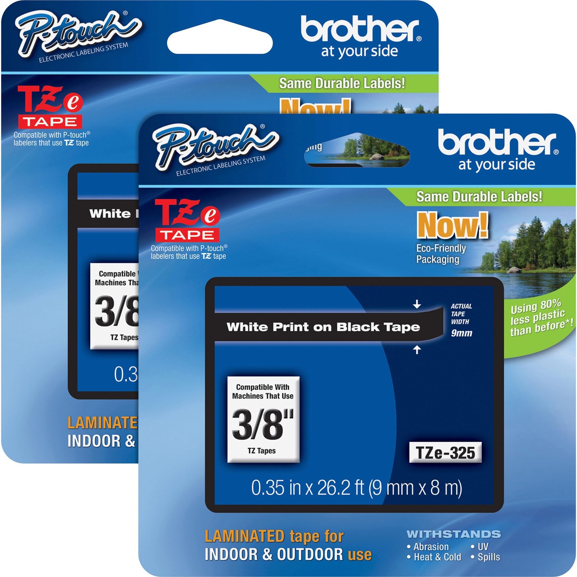Brother P-Touch TZe Laminated Tape Cartridges - Durable Labeling Tapes for Home & Office Organization | Perfect for File Folders, Storage Boxes & Craft Projects