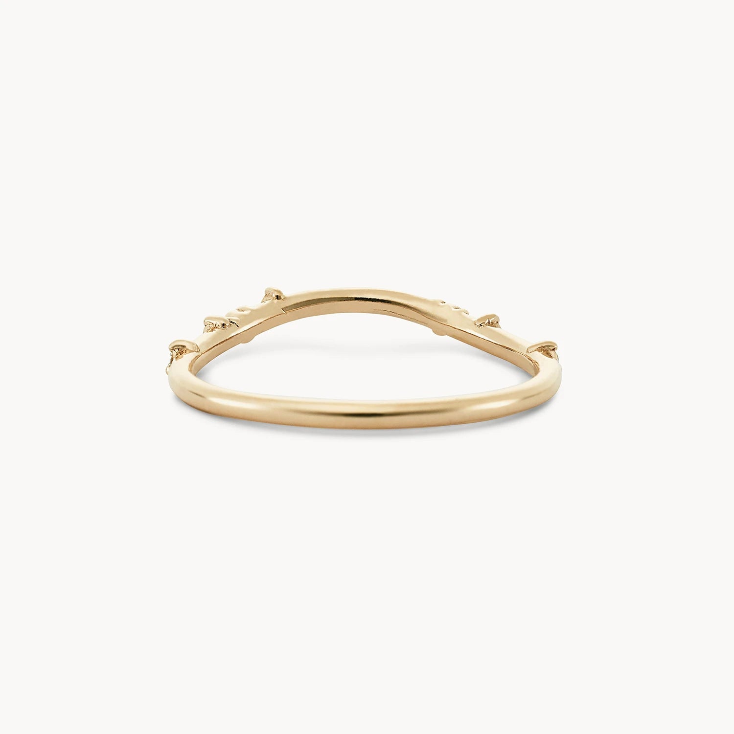 14K Yellow Gold Alate Ring with White Diamond - Elegant Jewelry for Women, Perfect for Weddings, Anniversaries & Special Occasions