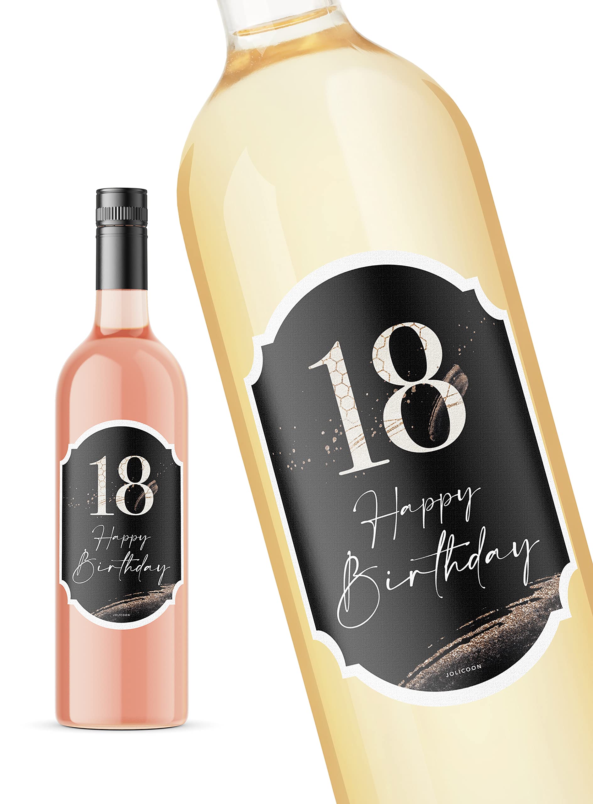 18th Birthday Wine Bottle Labels - Party Favors for Adults Celebration