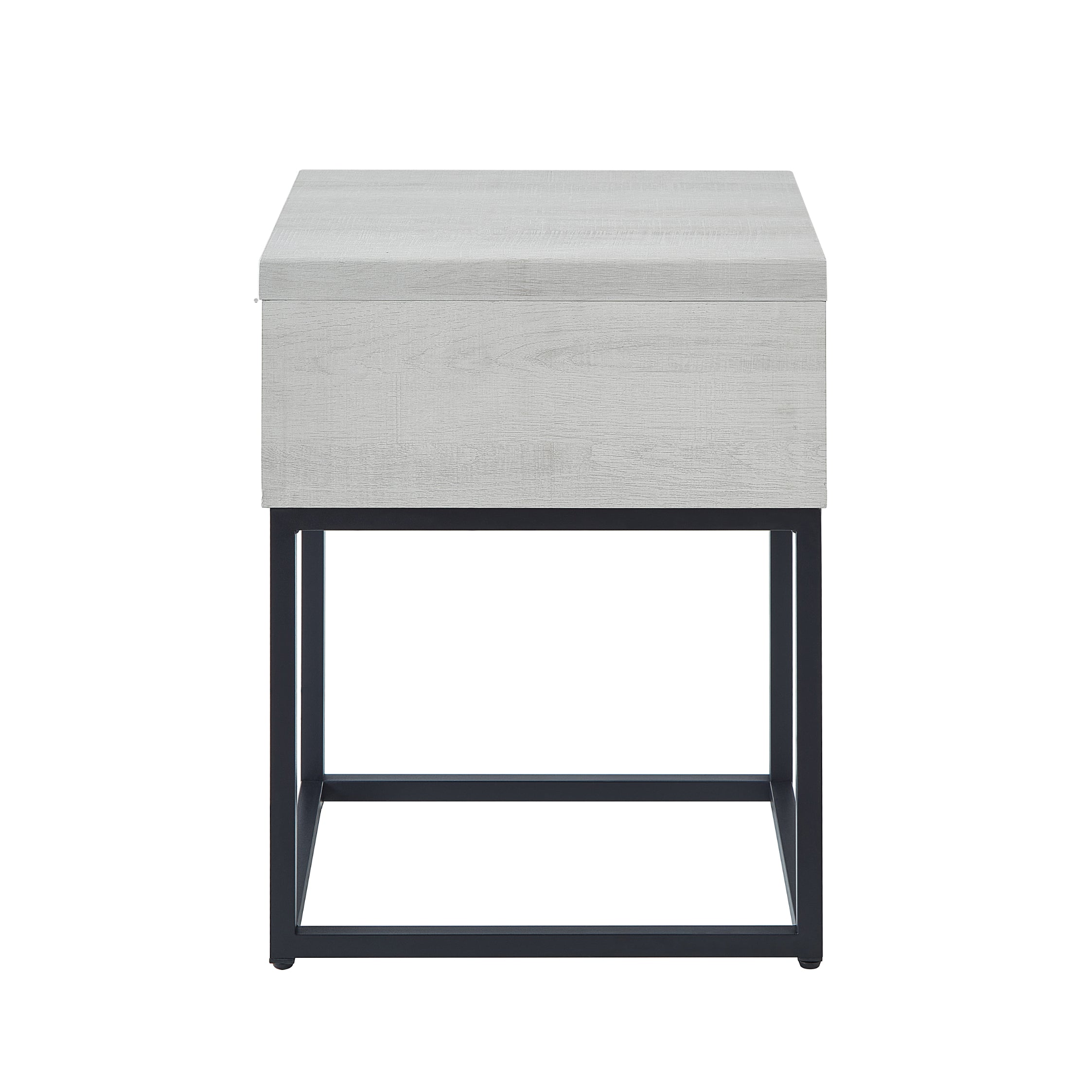 Roundhill Furniture Celestial Contemporary Storage End Table - Modern Nightstand with Drawer for Bedroom, Living Room & Office - Stylish Side Table for Home Decor & Organization