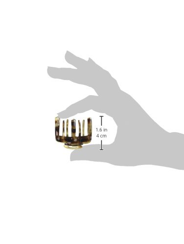 Caravan Minimal Skipping Teeth Hair Claw with Patented Spring - Gold Betty Color (8718) - Perfect for Ponytails, Updos & Everyday Hairstyles
