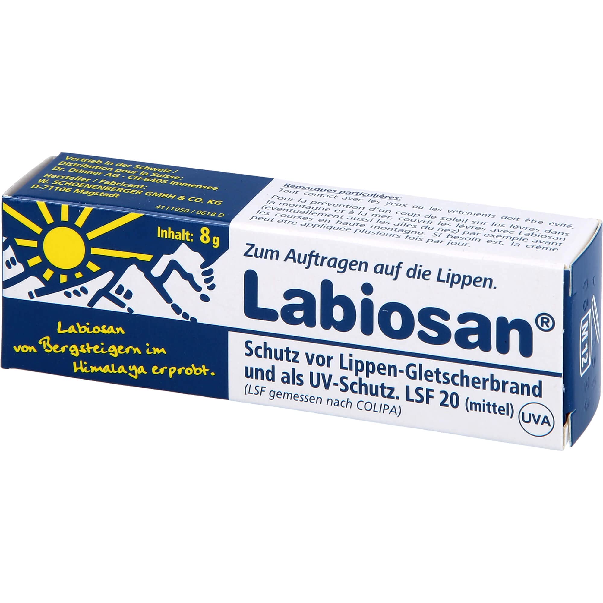 Labiosan Lip Balm Ointment, 8g - Moisturizing & Healing Lip Care for Dry, Chapped Lips - Perfect for Winter, Outdoor Activities & Daily Use