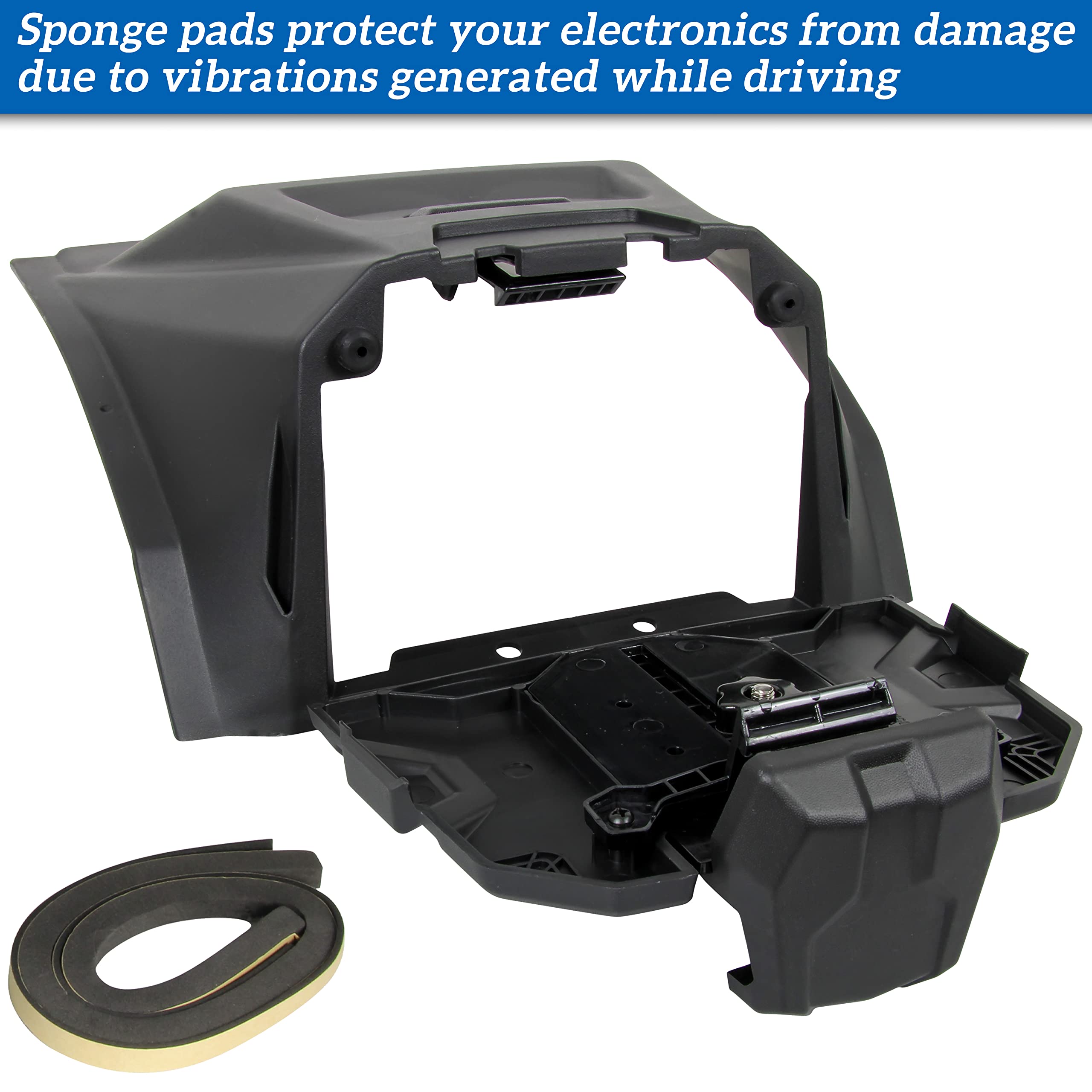 SAUTVS Universal Tablet Holder with Storage Box for Kawasaki Teryx KRX 1000 (2020-2025) - Durable Phone & GPS Mount for ATV/UTV Accessories | Perfect for Off-Road Navigation & Trail Riding