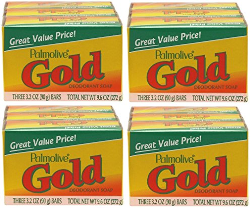 Palmolive Gold Bath Bar Soap - 12 Pack | Moisturizing Body Wash for Dry Skin | Perfect for Shower, Bath & Travel