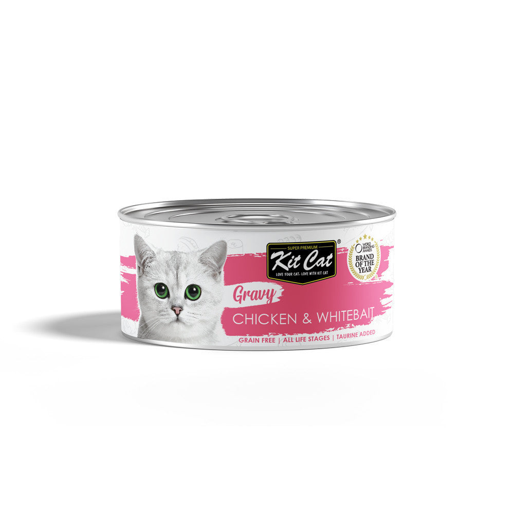 24-Pack Kit Cat Gravy Wet Cat Food Pouches 70g (2.5oz) - Delicious & Nutritious Meals for Adult Cats - Perfect for Daily Feeding, Travel & Treats