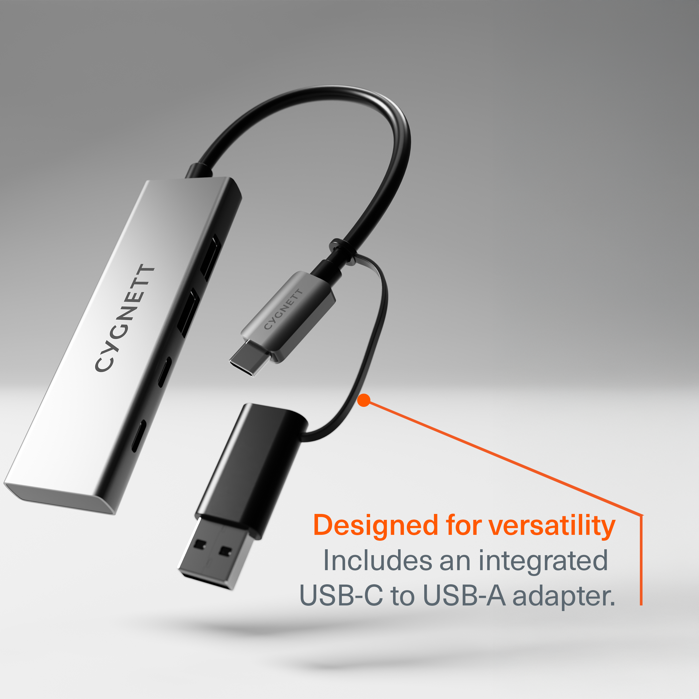4-in-1 USB C Hub with USB C & USB A Ports - Multi-Port Adapter for MacBook, iPad, Laptop, Phone Charging & Data Transfer