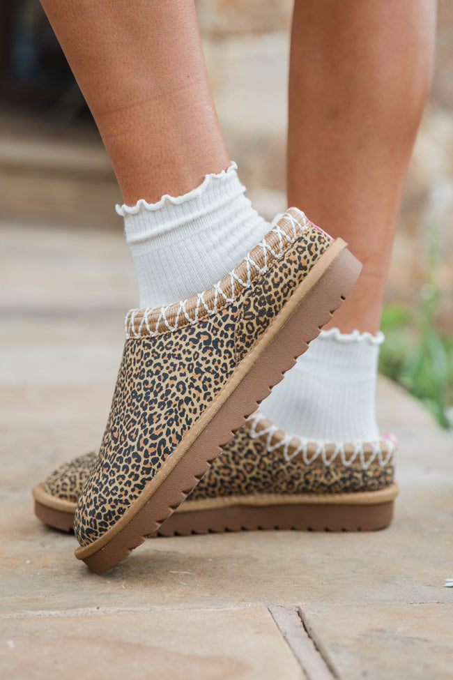 Sydney Leopard Print Short Slip On Booties - Women's Fashion Ankle Boots for Casual Outings & Date Nights