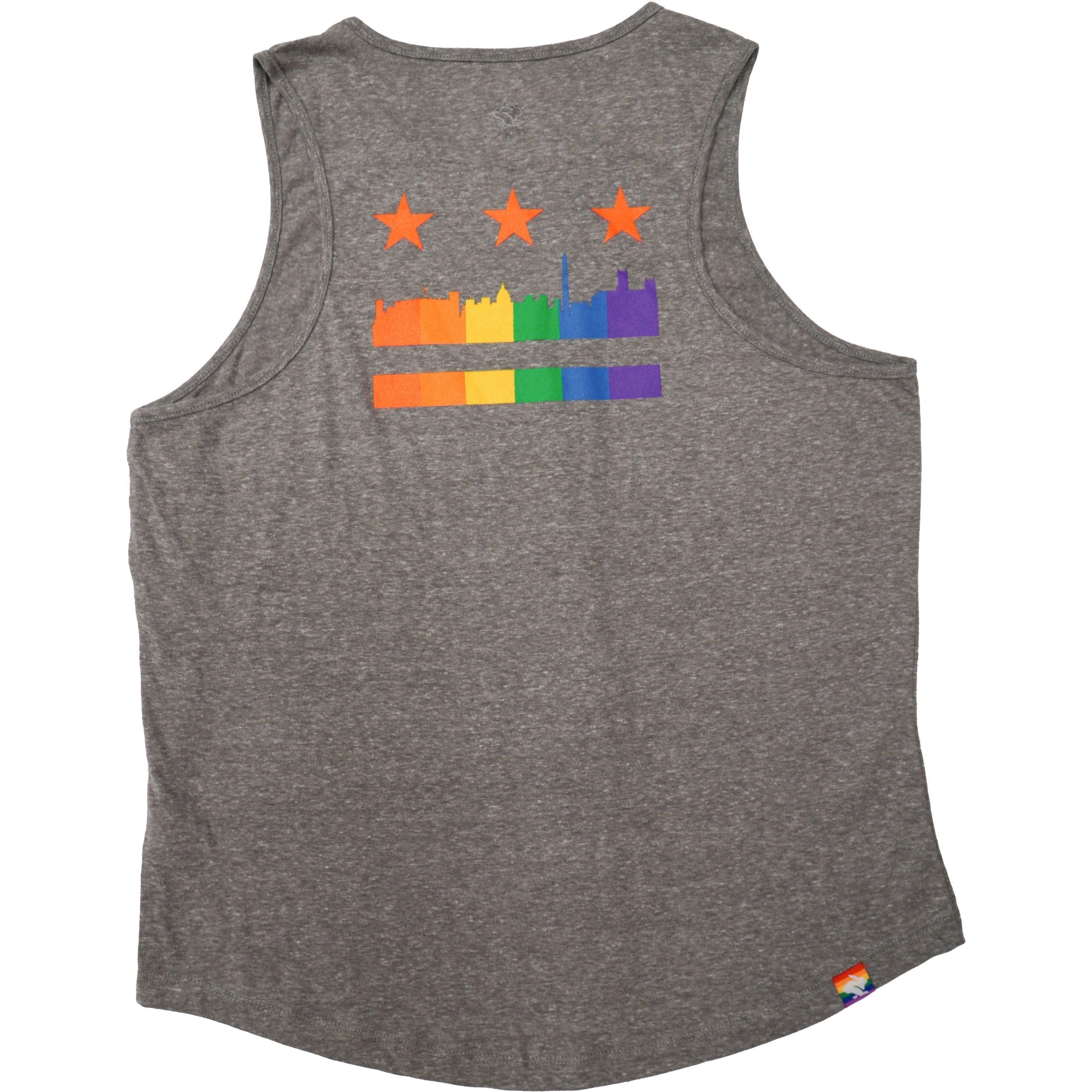 Men's Rabbit Pride Tank Top - Washington D.C. Flag Design - Comfortable & Breathable for Summer, Gym, and Pride Events