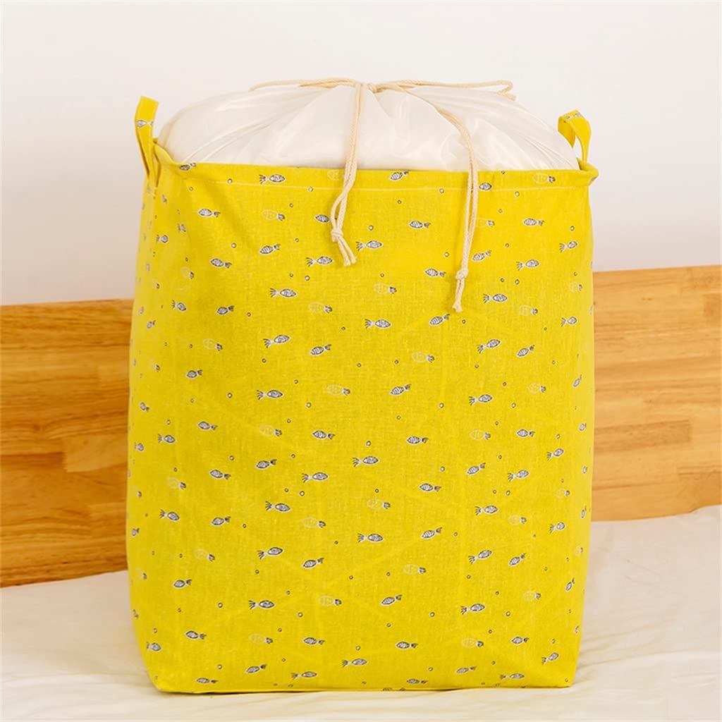 Foldable Large Drawstring Laundry Storage Bag - 42 x 33 x 53cm Dirty Clothes Hamper, Quilt & Clothing Organizer for Bedroom, Closet, Dorm (Multiple Colors) - Perfect for Laundry Room, Travel & Space Saving Storage