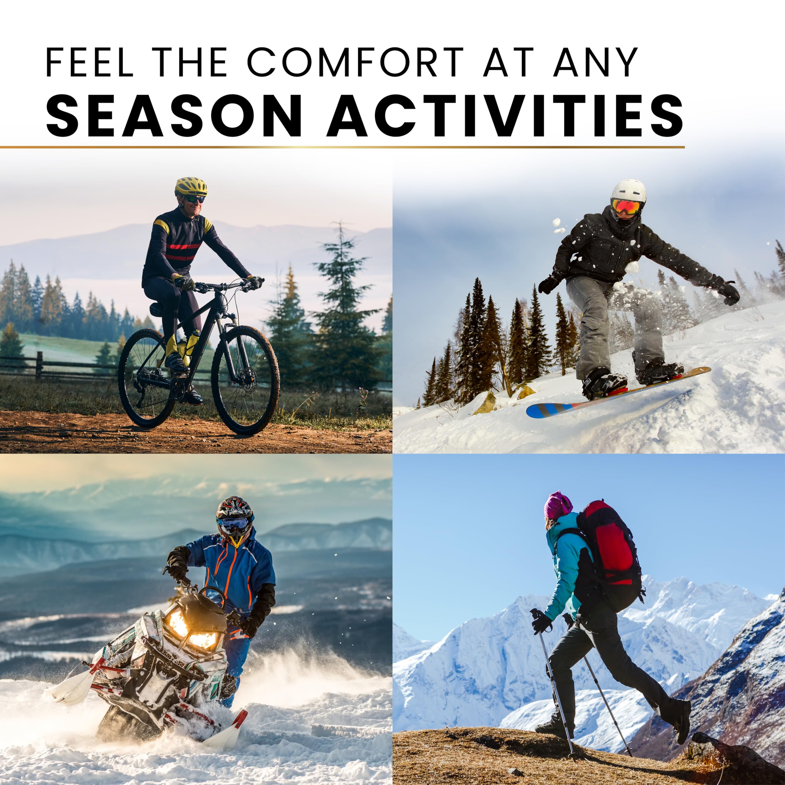 Premium 100% Merino Wool Base Layer for Men - Thermal Long Sleeve Shirt for Hiking, Hunting & Outdoor Activities | Moisture-Wicking Winter Underwear for Cold Weather Adventures