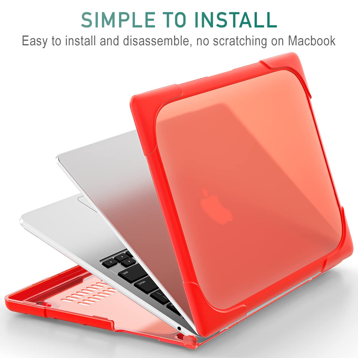 Durable Heavy Duty MacBook Pro 16 inch Case (2019 Model A2141) - Dual Layer Hard Shell Cover with Shock-Absorbing TPU Bumper for MacBook Pro 16