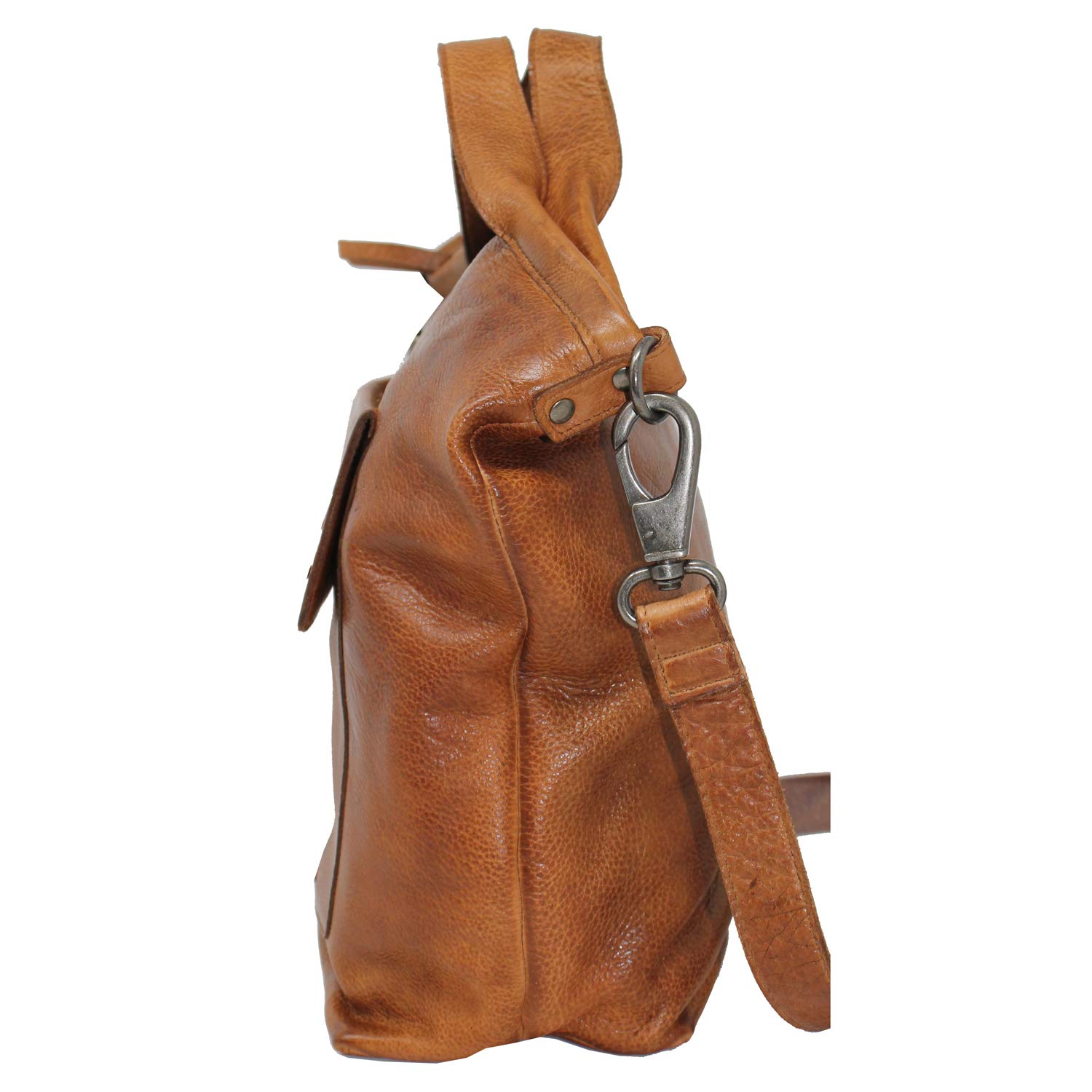 Latico Leathers Bianca Genuine Leather Tote Bag for Women - 100% Authentic Handcrafted Leather Crossbody Purse with Top Handle - Work, School & Travel Essentials (Cognac) | Perfect for Office, Commuting & Everyday Use