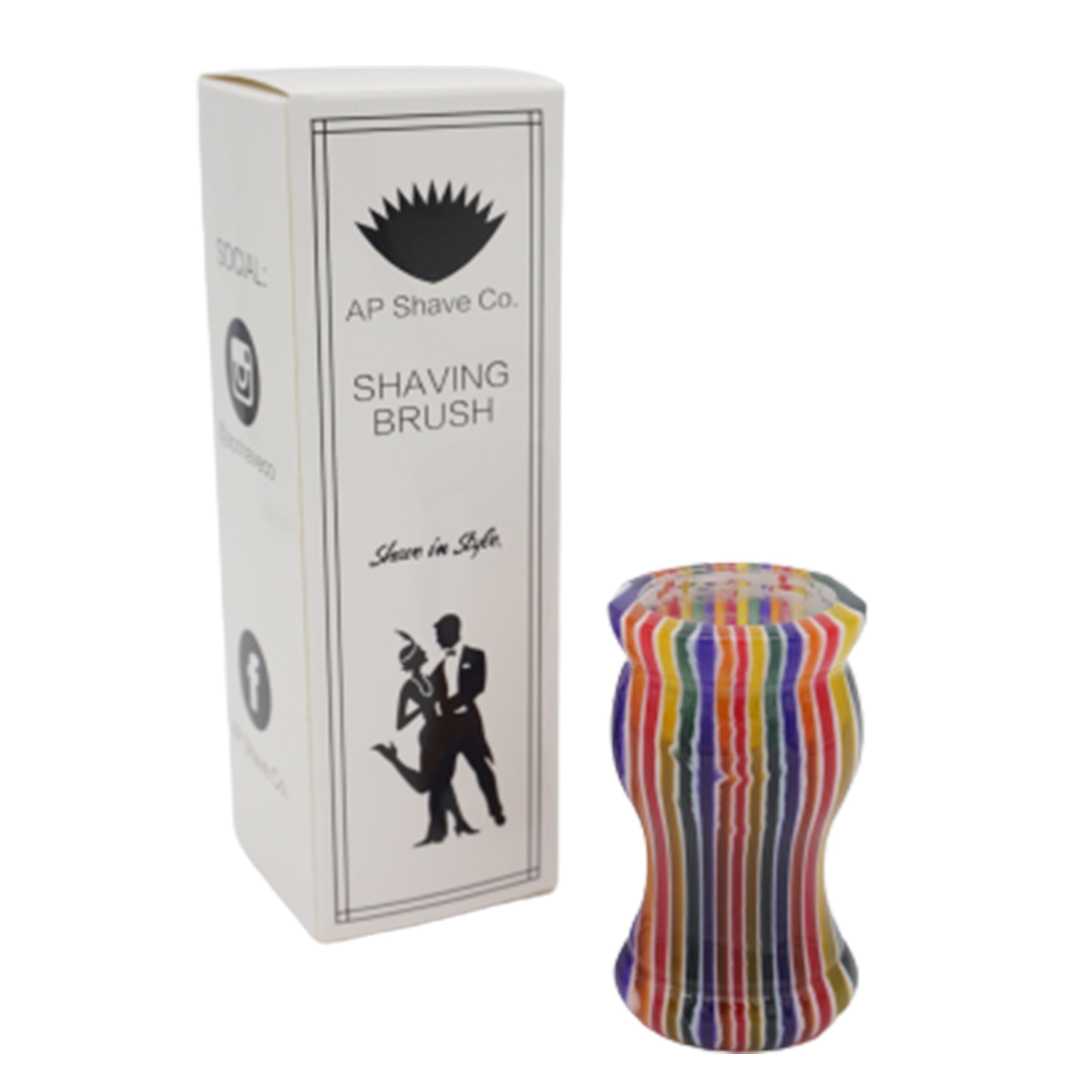 Handcrafted Candy Stripe Shaving Brush Handle - Fits 24mm & 26mm Knots - Perfect for Wet Shaving & Grooming Gifts