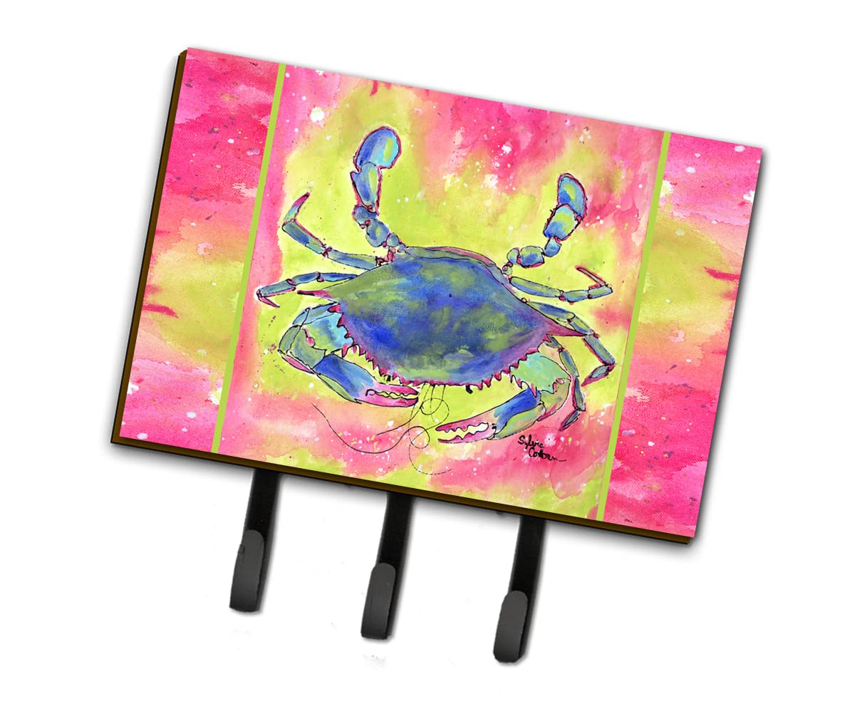 Caroline's Treasures 8343TH68 Decorative Crab Wall Hook - Key Holder, Coat Rack, Leash Hanger for Home & Entryway - Perfect for Organizing Keys, Towels, Aprons, and Pet Accessories