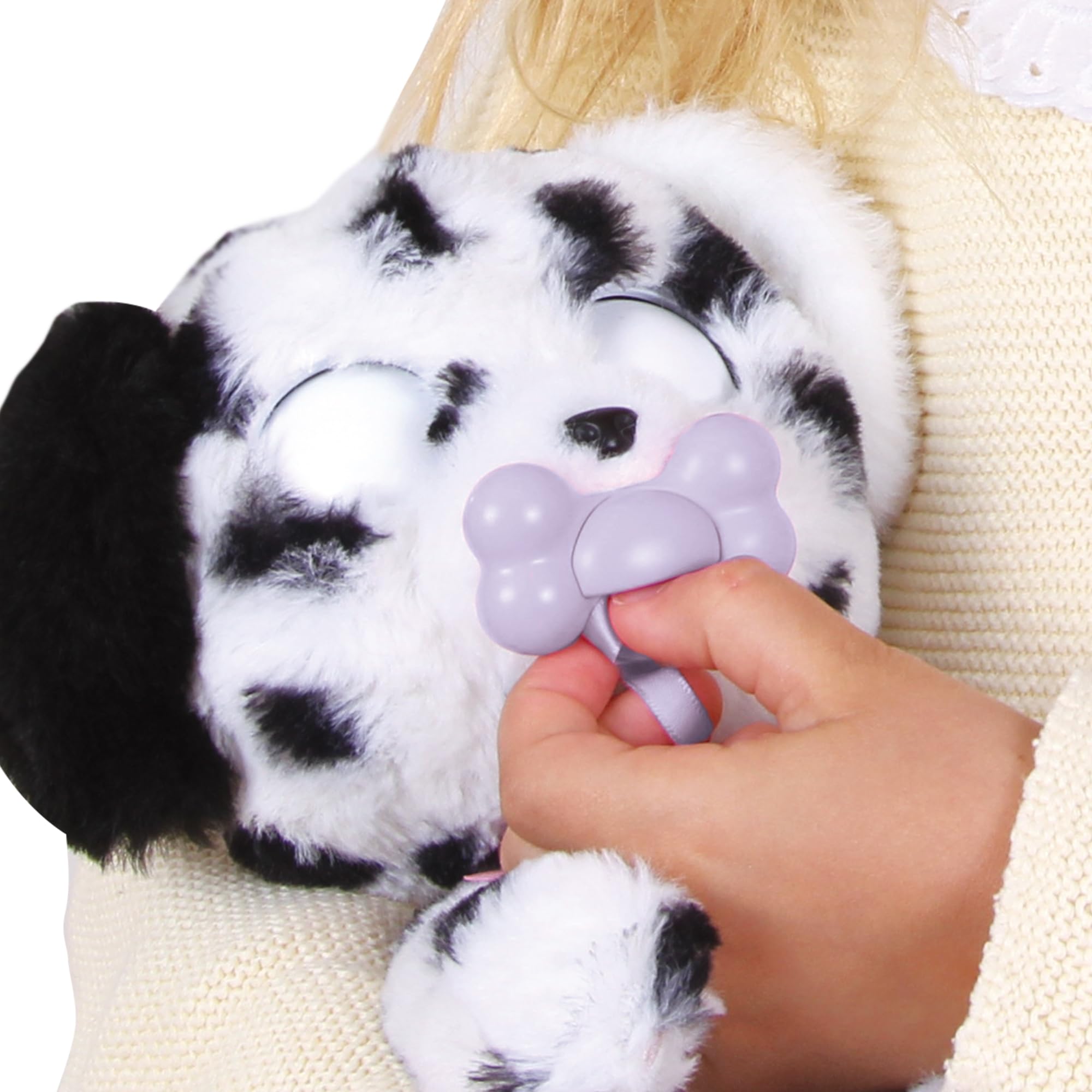IMC Toys Baby Paws - Interactive Dalmatian Puppy Plush Toy with Carrier | Soft Cuddly Stuffed Animal Makes 5 Realistic Sounds for Kids Ages 4+ | Perfect Gift for Birthday, Christmas & Pretend Play