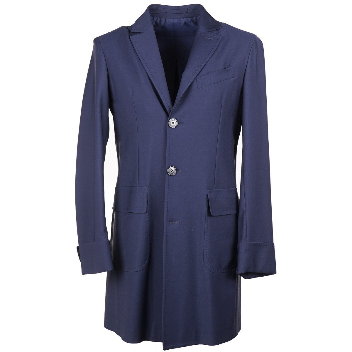 Premium Sartorio Mid-Weight Wool Blend Overcoat for Men - Classic Winter Trench Coat for Business, Office & Formal Occasions