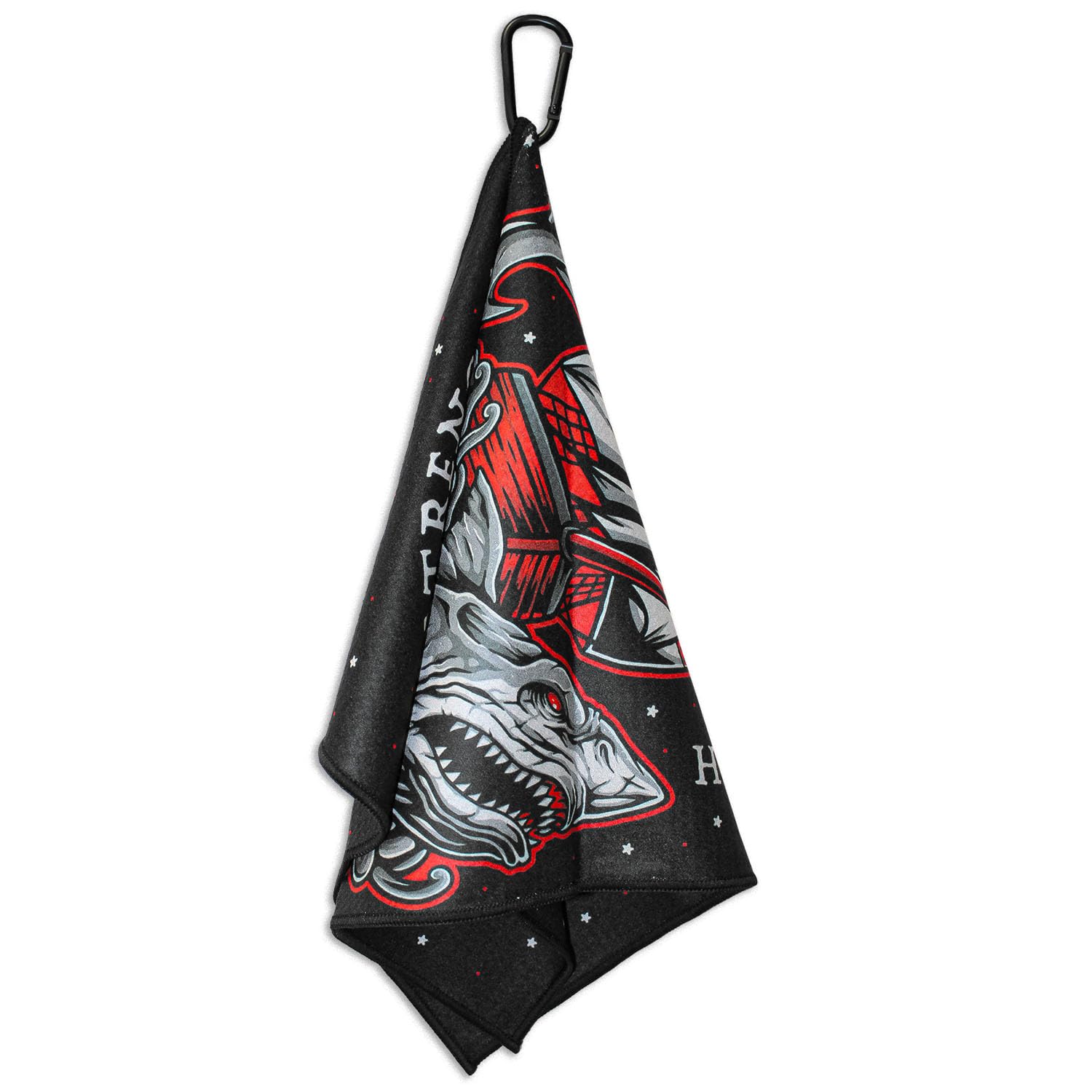 RokFit Multi-Use Sports Towel - Gym, Golf & Outdoor Utility Towel with Carabiner Clip | Bold Graphic Design (Struggle Makes Strength) | Perfect for Workouts, Golfing & Active Lifestyles
