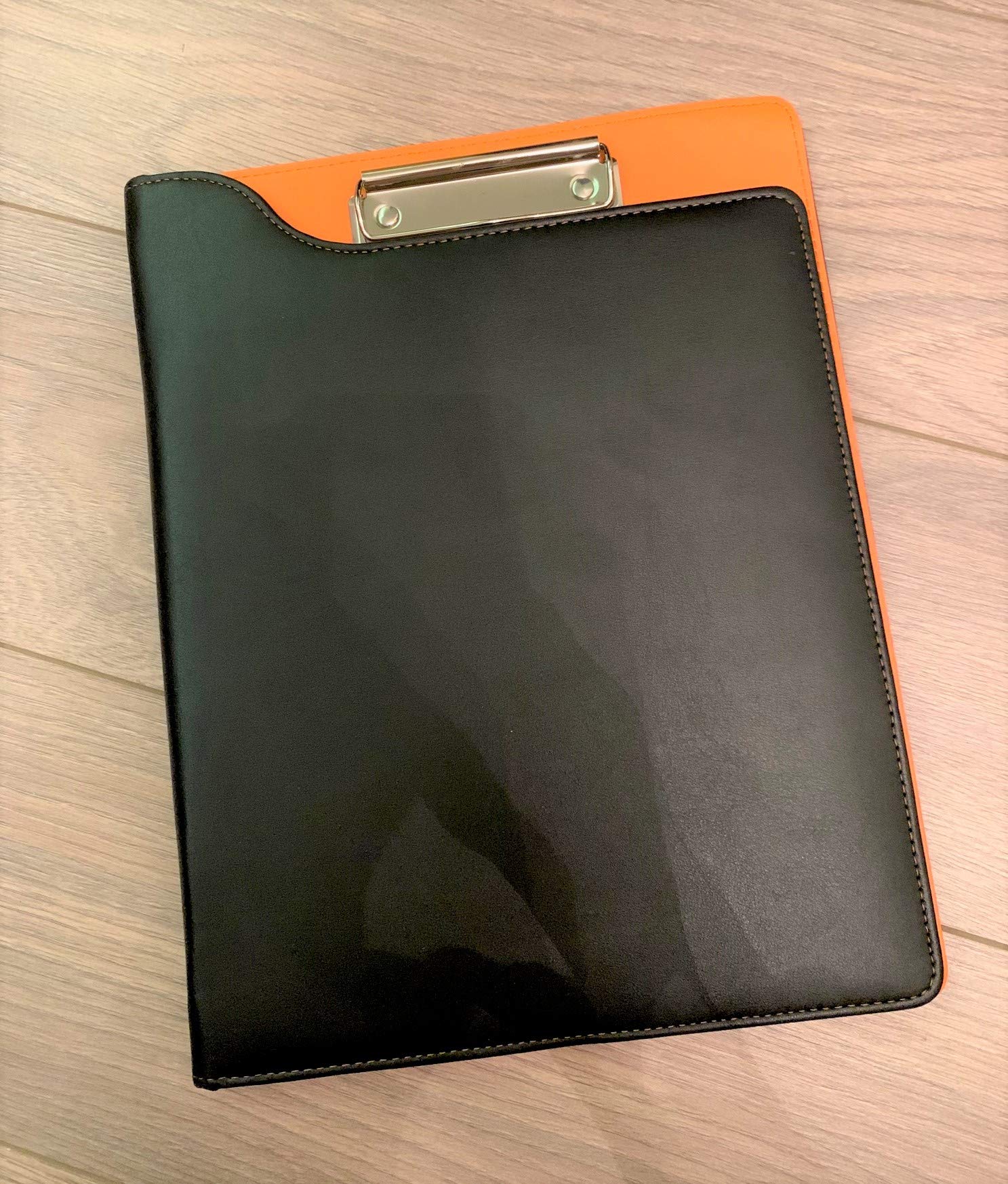 Premium A4 PU Leather Document Folder - Black File Cover with Clipboard for Papers, Sheets & Office Documents | Ideal for Organizing, Business Meetings & School Projects