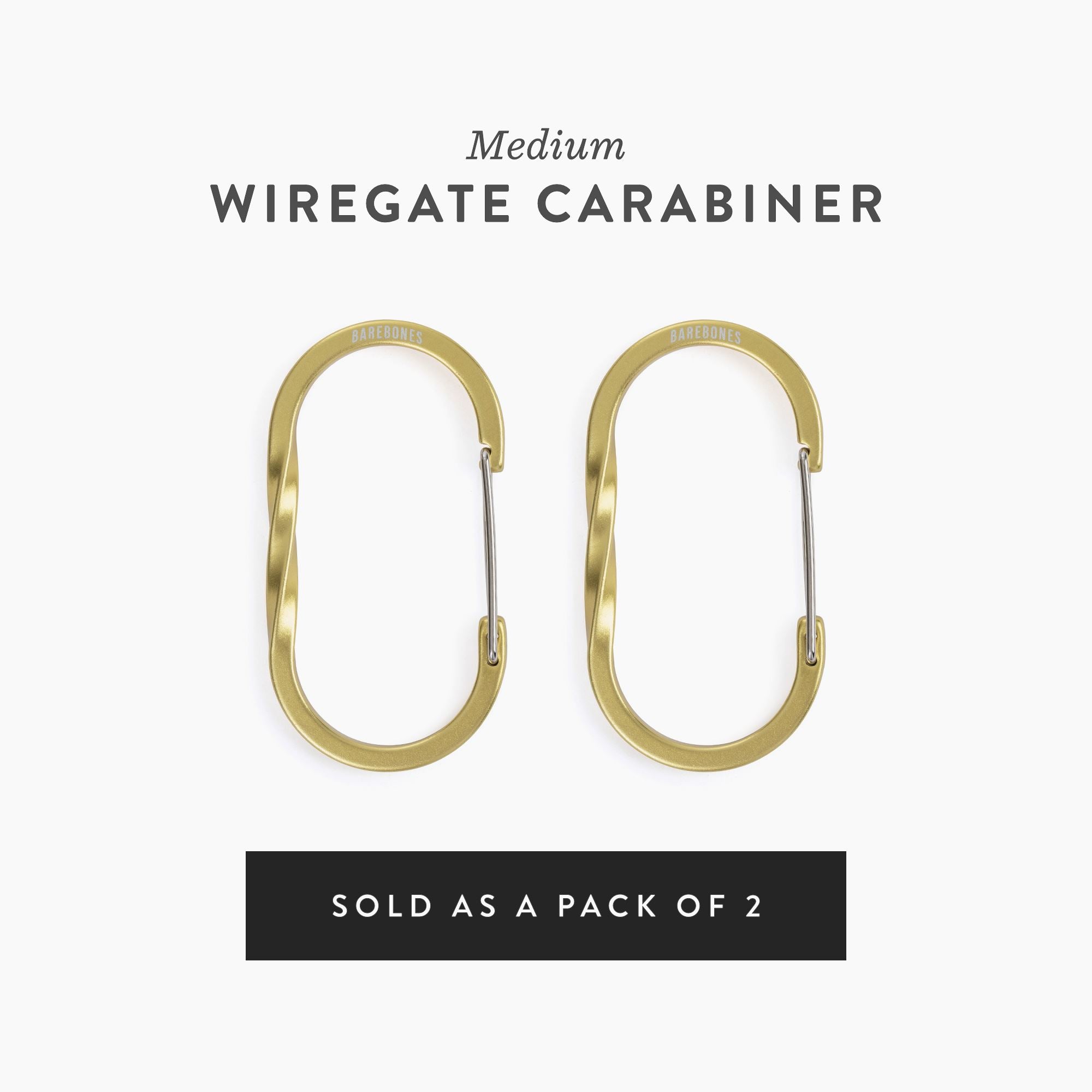 Premium Wiregate Carabiners - 3 Sizes (Small, Medium, Large) - Lightweight & Durable Climbing Gear for Rock Climbing, Hiking & Outdoor Adventures