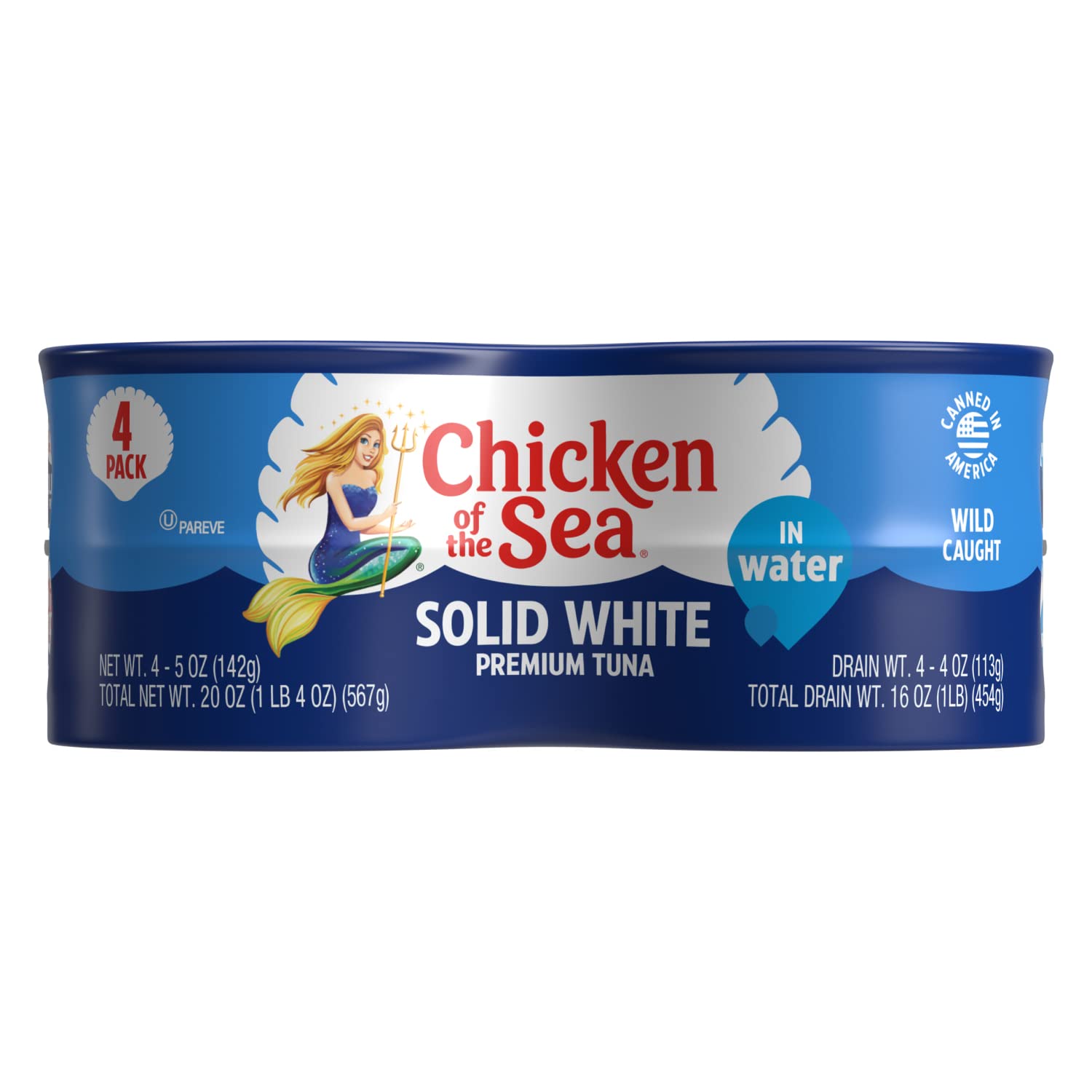 Premium Wild Caught Albacore Tuna in Water - 5 oz Can (Pack of 4) | High Protein, Low Mercury | Perfect for Salads, Sandwiches & Keto Meals