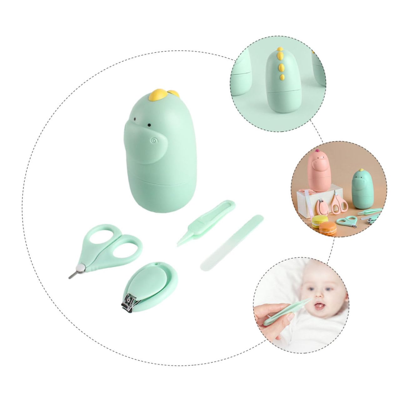 Abaodam 8-Piece Baby Nail Care Kit - Newborn & Infant Nail Clippers, Tweezers, and Files - Safe Toddler Manicure Tools for Gentle Nail Trimming at Home