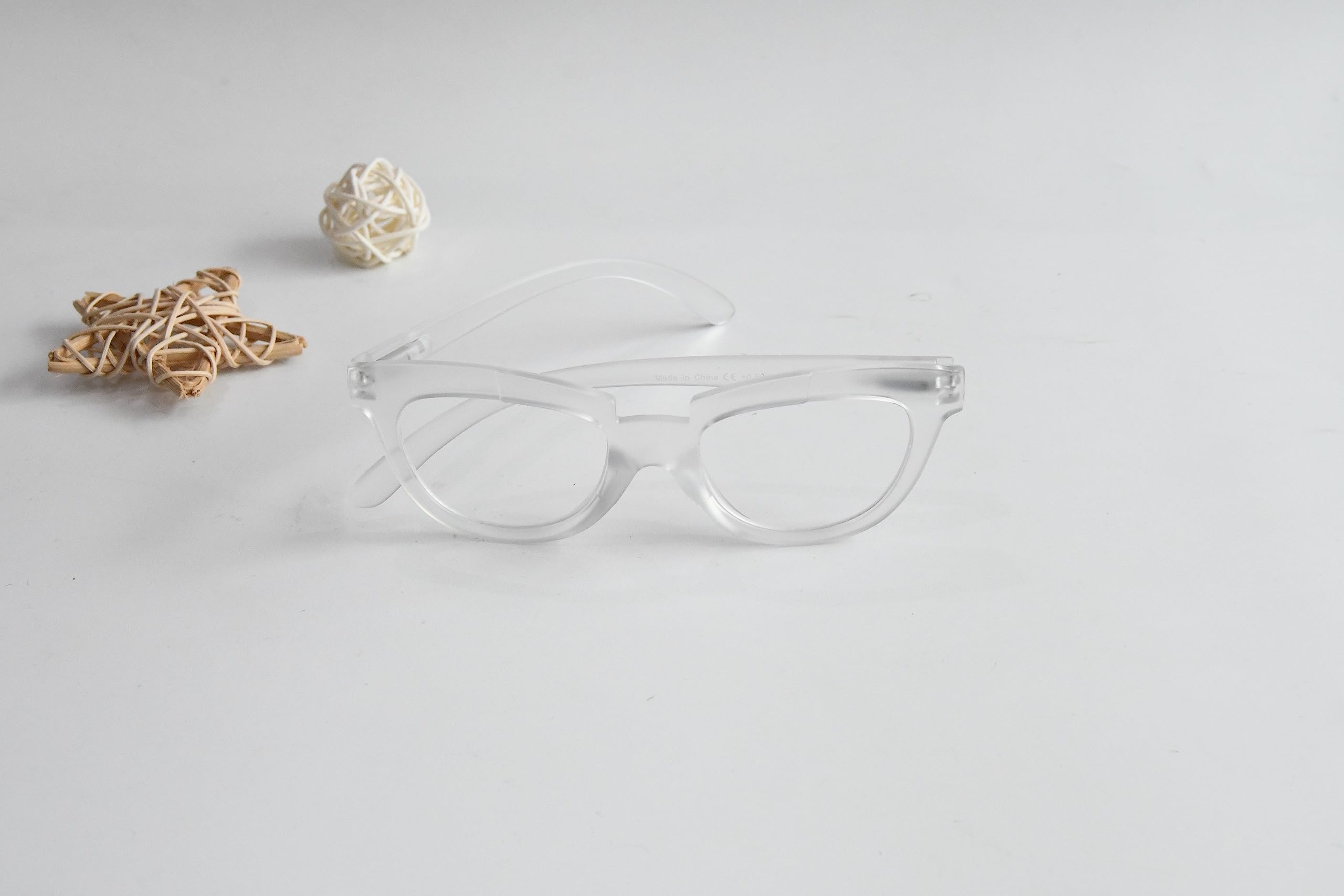 Eyekepper Half Moon Reading Glasses for Women +2.25 Strength - Stylish Transparent Readers for Ladies - Perfect for Reading, Computer Work & Close-Up Tasks