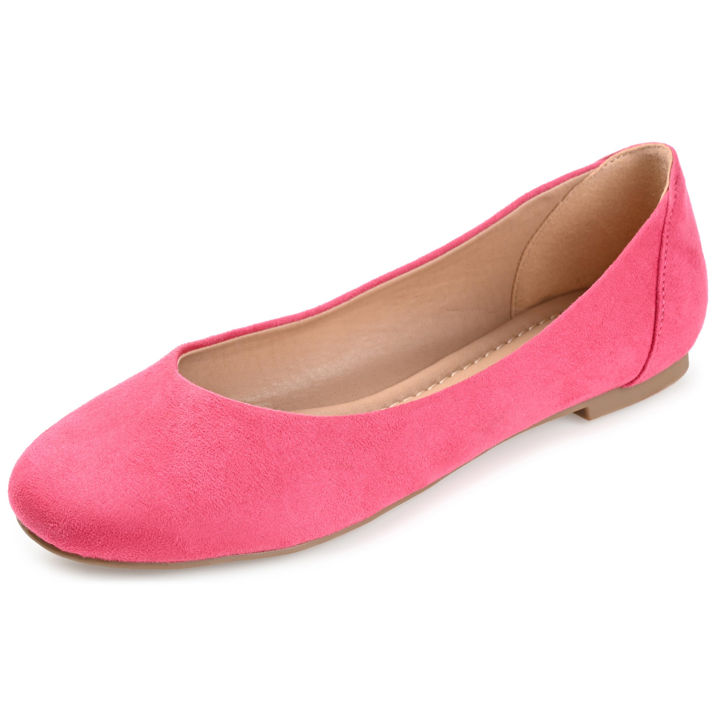 Journee Women's Comfortable Kavn Ballet Flats - Lightweight Slip-On Shoes for Work, Travel & Everyday Wear