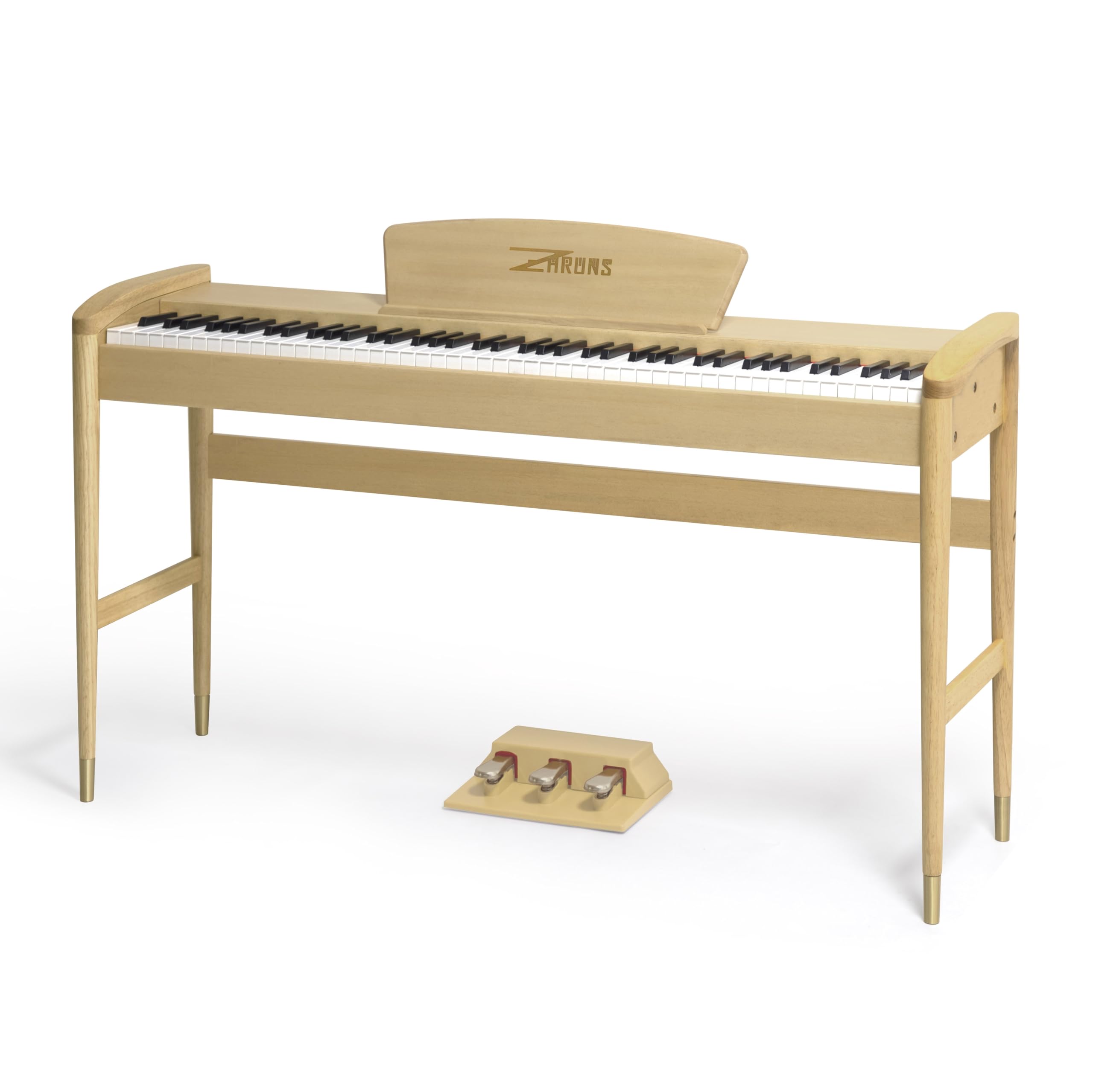 ZHRUNS 88 Key Digital Piano with Wooden Cabinet - Full-Size Weighted Hammer Action Keyboard for Beginners & Professionals | Includes Sheet Music Stand, Triple Pedal & Power Adapter | USB-MIDI Connectivity for Home Studio, Music Class & Live Performance