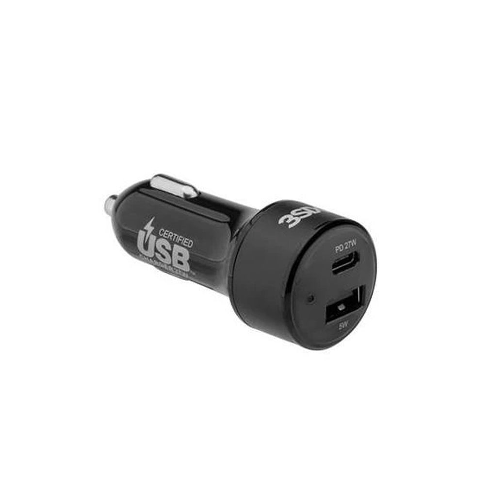 3sixT 27W USB C PD Fast Car Charger - Quick Charge for iPhone, Samsung, Pixel & More - Perfect for Road Trips & Daily Commutes