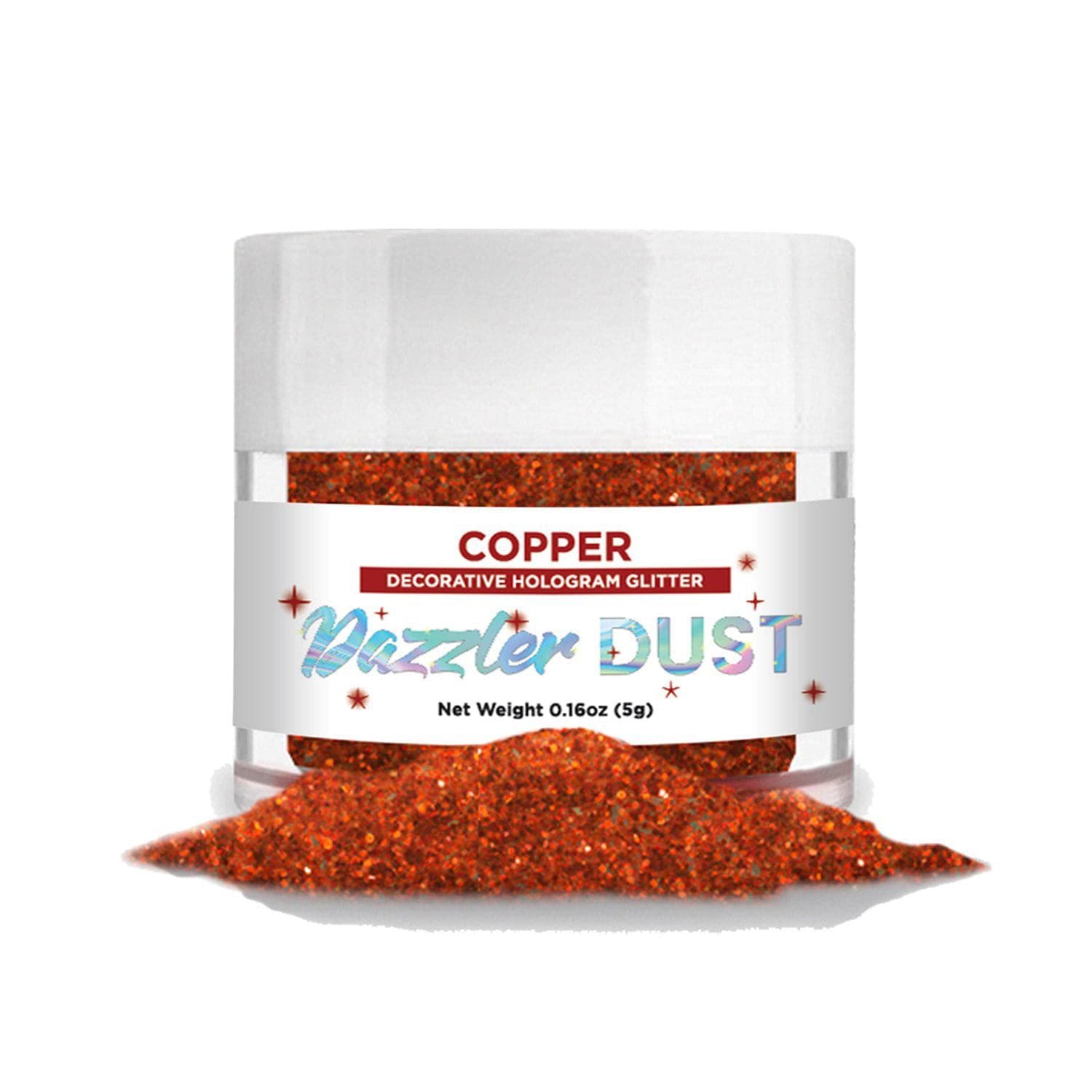 Premium Copper Dazzler Dust® - 5 Gram Jar with Pure Copper Pigment for DIY Crafts, Resin Art, Nail Polish & Cosmetics | Metallic Powder for Epoxy Projects, Soap Making & Jewelry Design