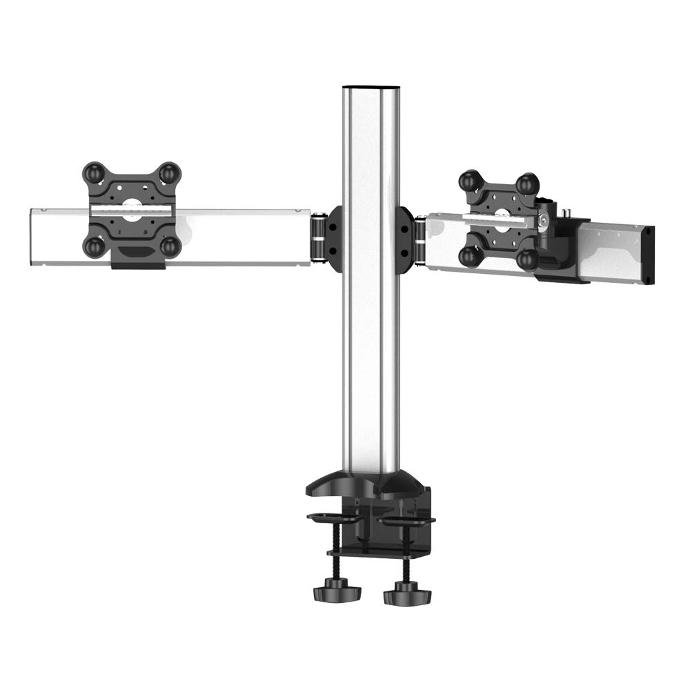 Dual Monitor Stand for Apple Mac - Adjustable 2-in-1 Base Desk Mount for iMac & MacBook - Perfect for Home Office & Gaming Setup
