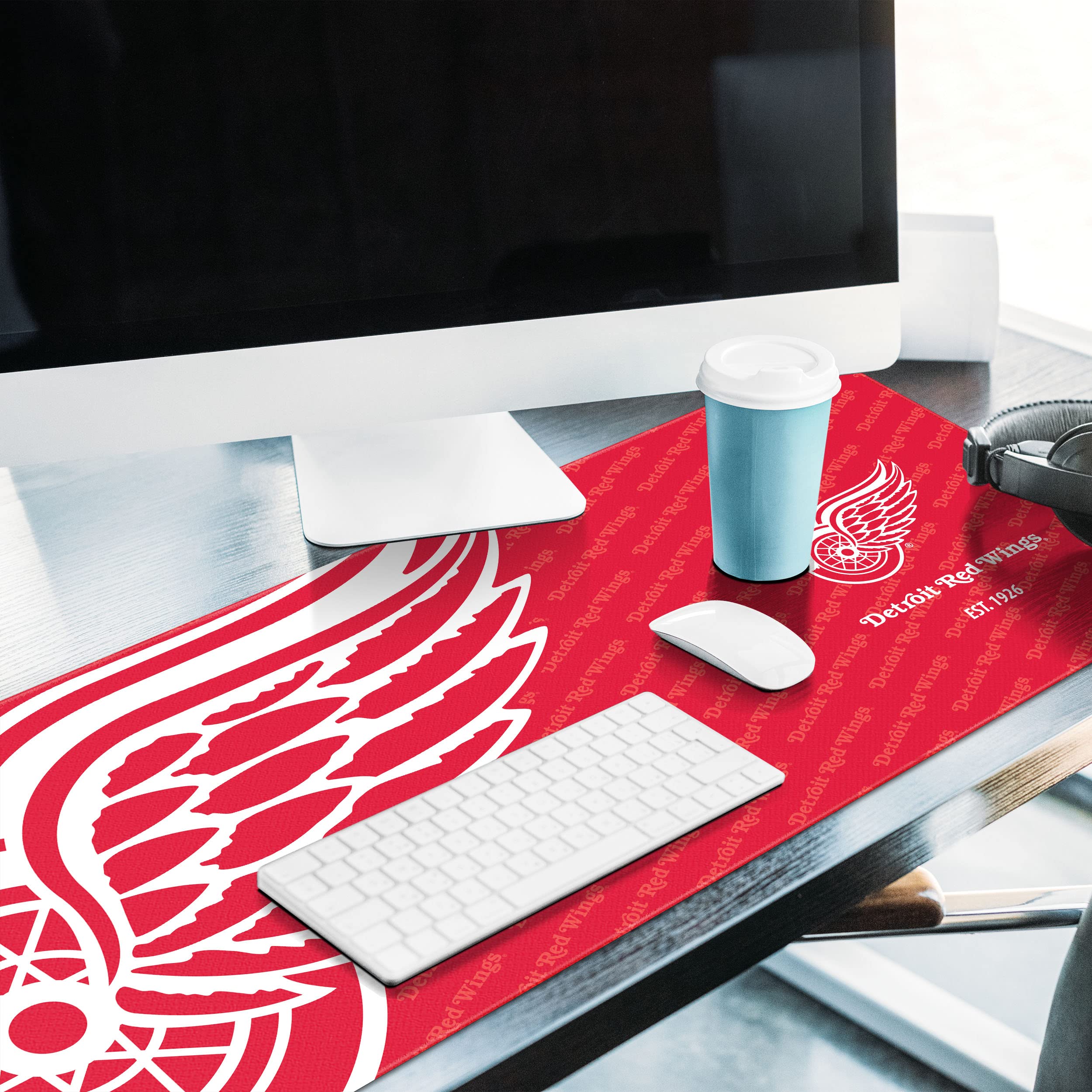 YouTheFan NHL Logo Series Gaming Mouse Pad - Non-Slip Rubber Base Desk Mat for Office, Home & Gaming (Team Logo Design) - Perfect for Computer Workstations, Esports & Sports Fans Decor