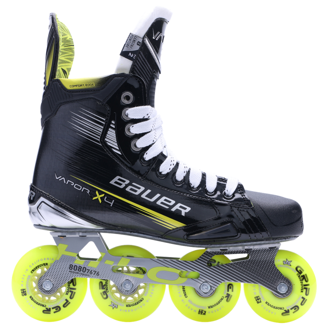 Bauer Vapor X4 Senior Roller Hockey Skates - High-Performance Inline Skates for Men & Women - Perfect for Street Hockey, Rink Games & Outdoor Skating