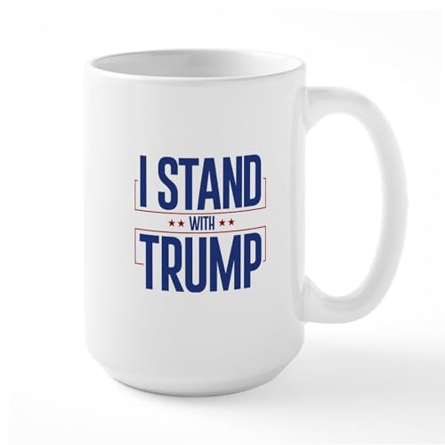 White - I Stand With Trump Mug