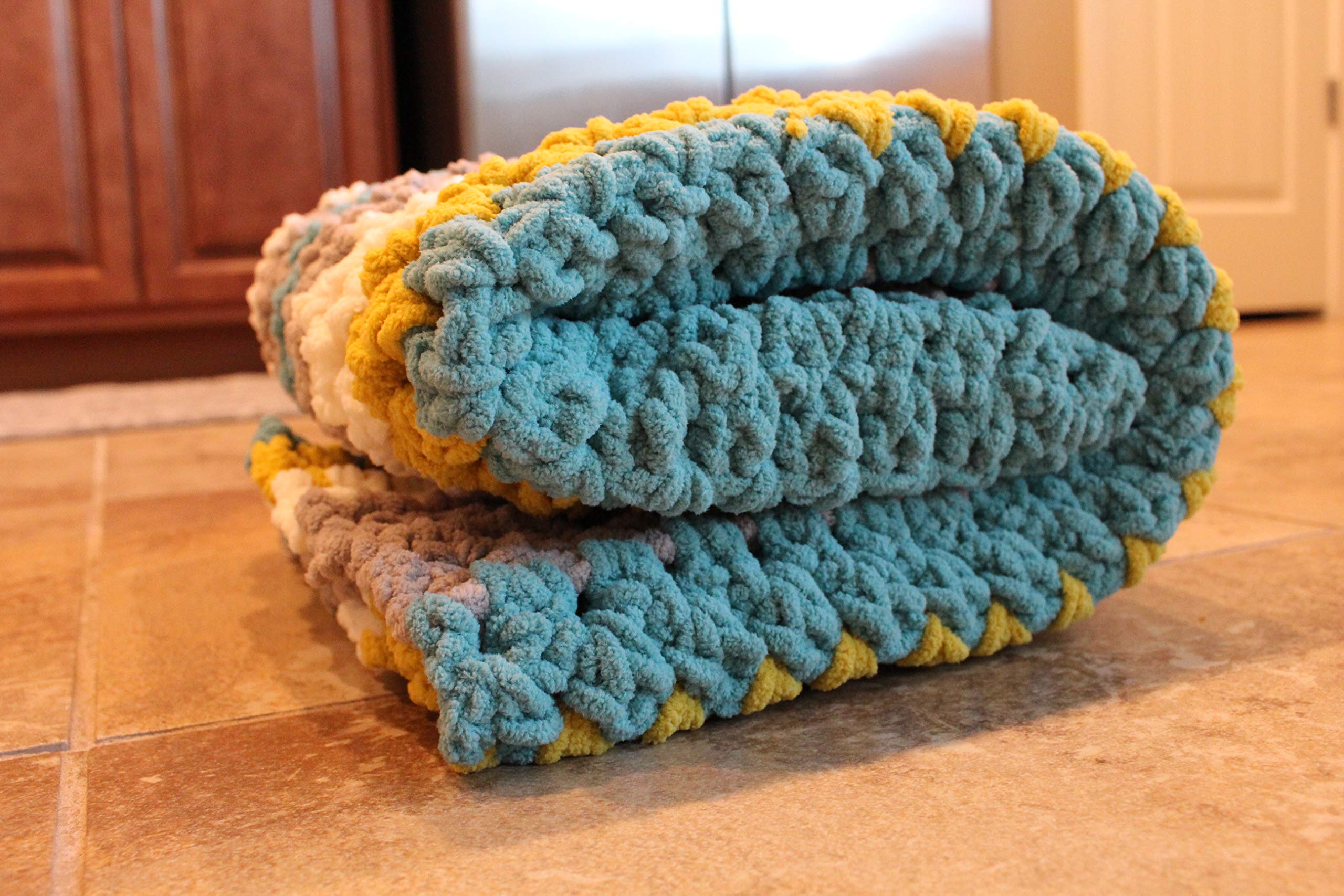 Soft Teal Baby Blanket for Boys & Girls - Chunky Knit Crochet Crib Blanket - Gender Neutral Nursery Essential for Newborns & Pets - Perfect for Swaddling, Napping & Cuddling with Cats & Dogs