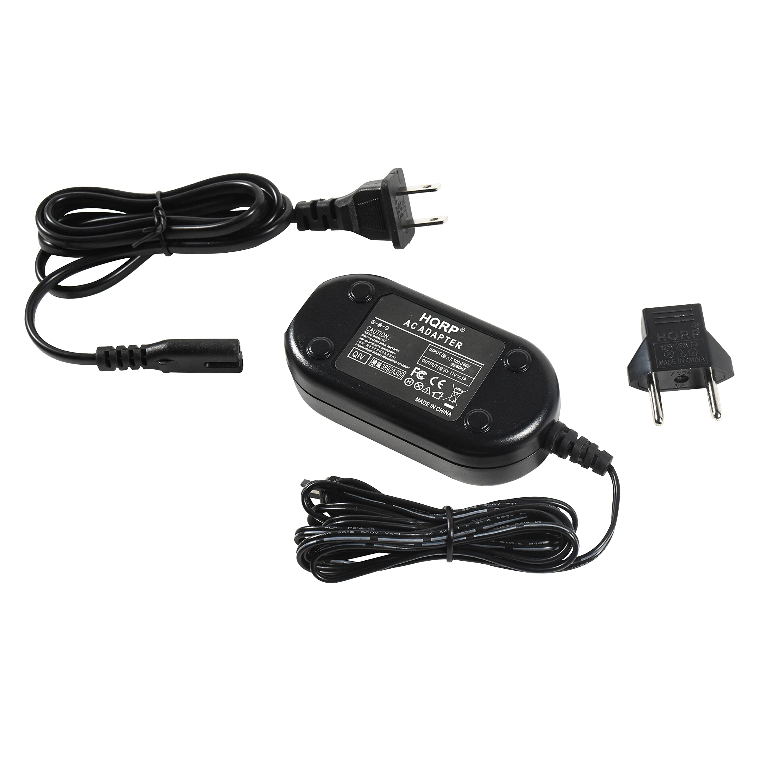HQRP AC Adapter Charger for JVC Camcorder Models GR-D375U, GZ-MG330H, GZ-HD5US, GR-SXM260, GR-DF470 & More - Power Supply Replacement for Travel, Home & Studio Recording