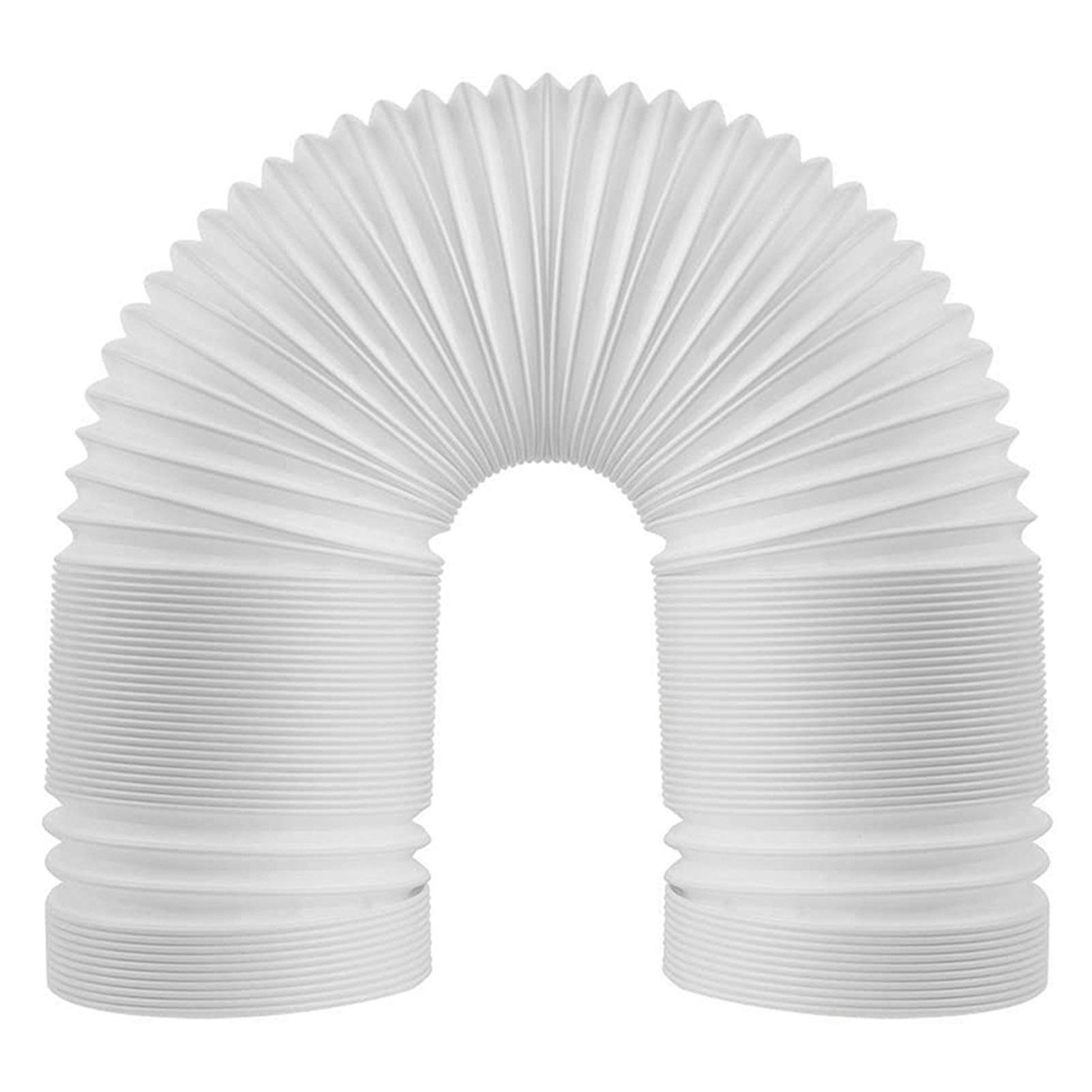 Universal 5 Inch White PVC Portable Air Conditioner Exhaust Hose - Durable AC Vent Pipe for Window & Portable AC Units, Perfect for Home, Office & RV Cooling