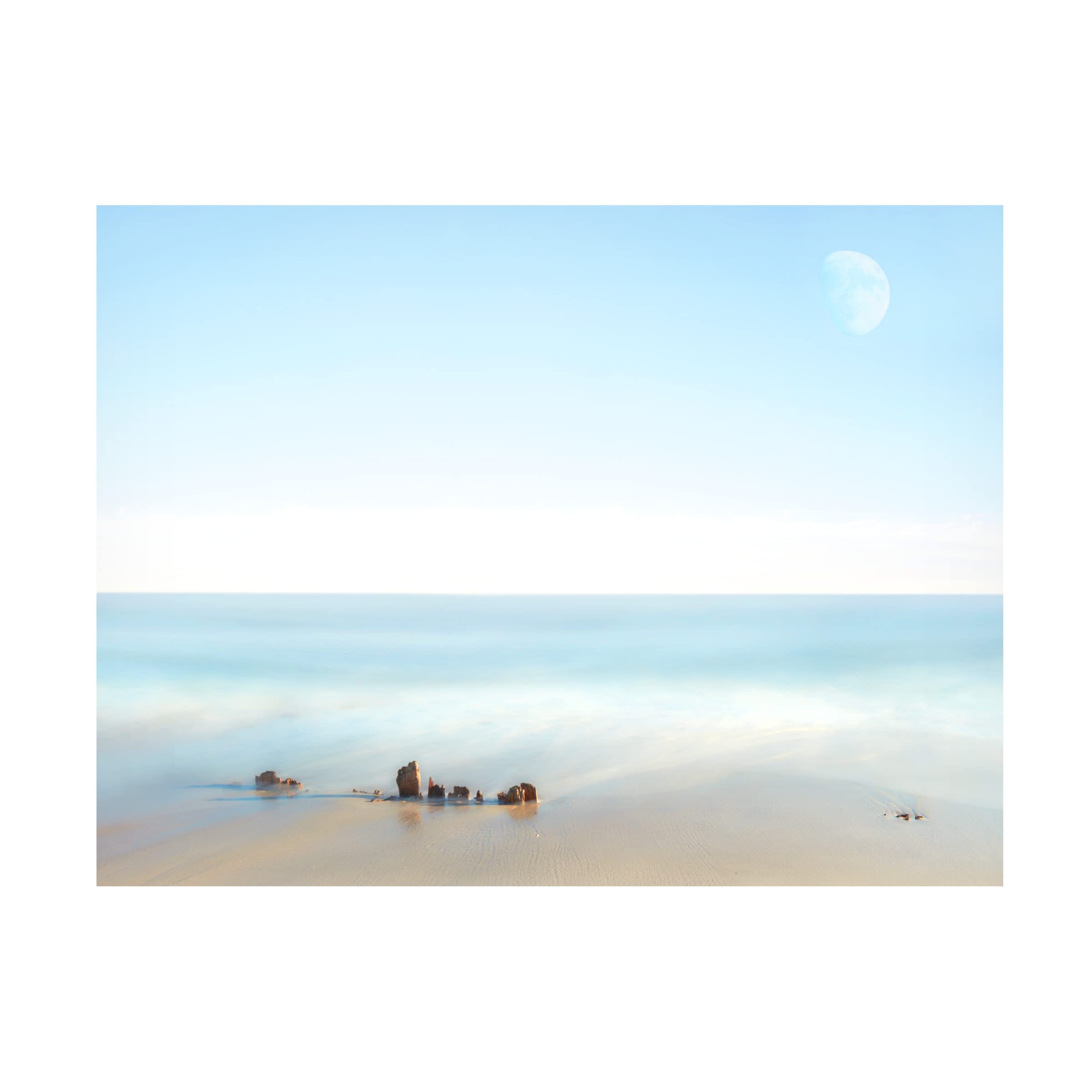 James McLoughlin Beachscape Photo V Canvas Wall Art - Coastal Landscape Painting for Living Room, Bedroom & Office Decor - Premium Trademark Fine Art Print