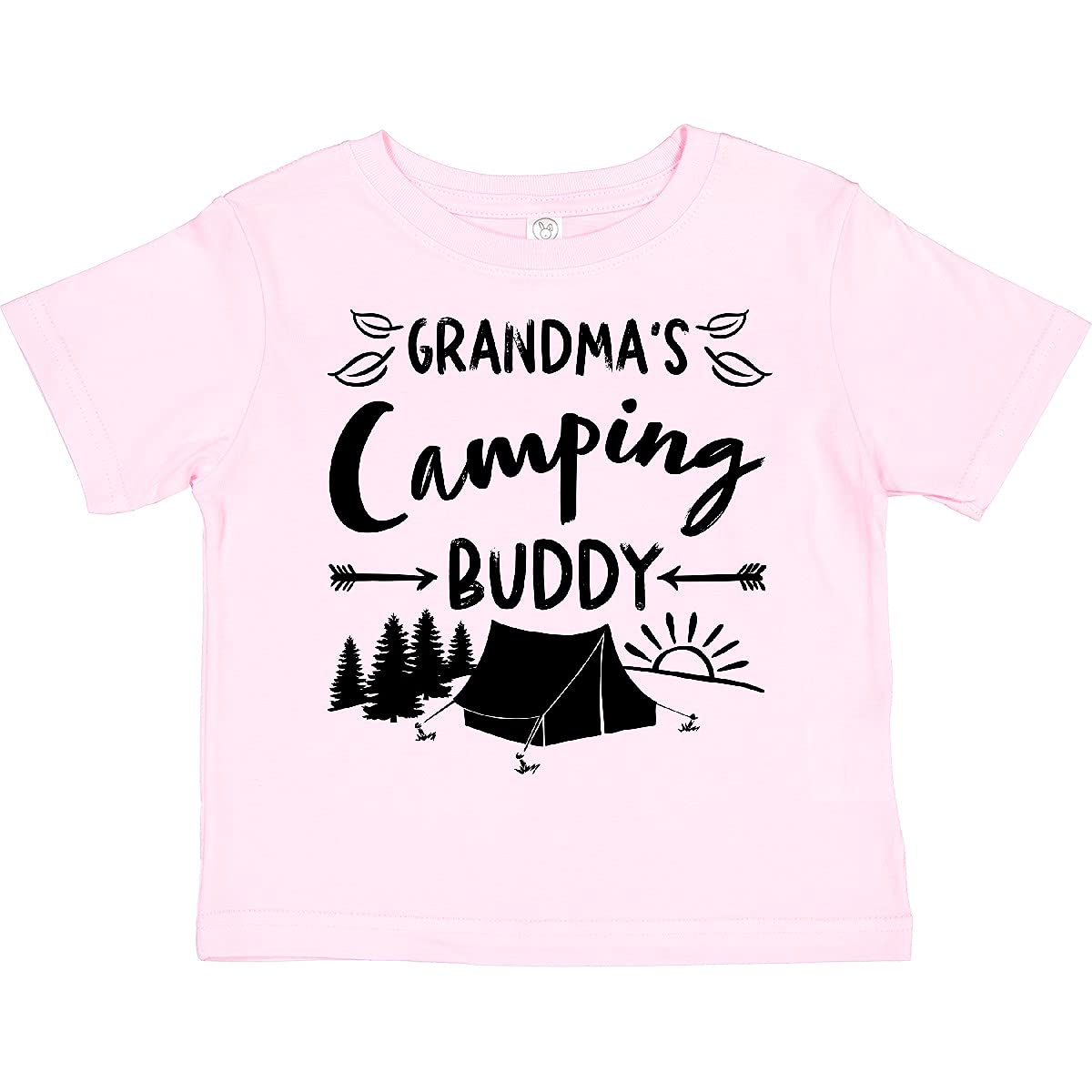 Grandma's Camping Buddy Toddler T-Shirt - Cute Graphic Tee for Kids Outdoor Adventures | Perfect for Family Camping Trips & Nature Exploration