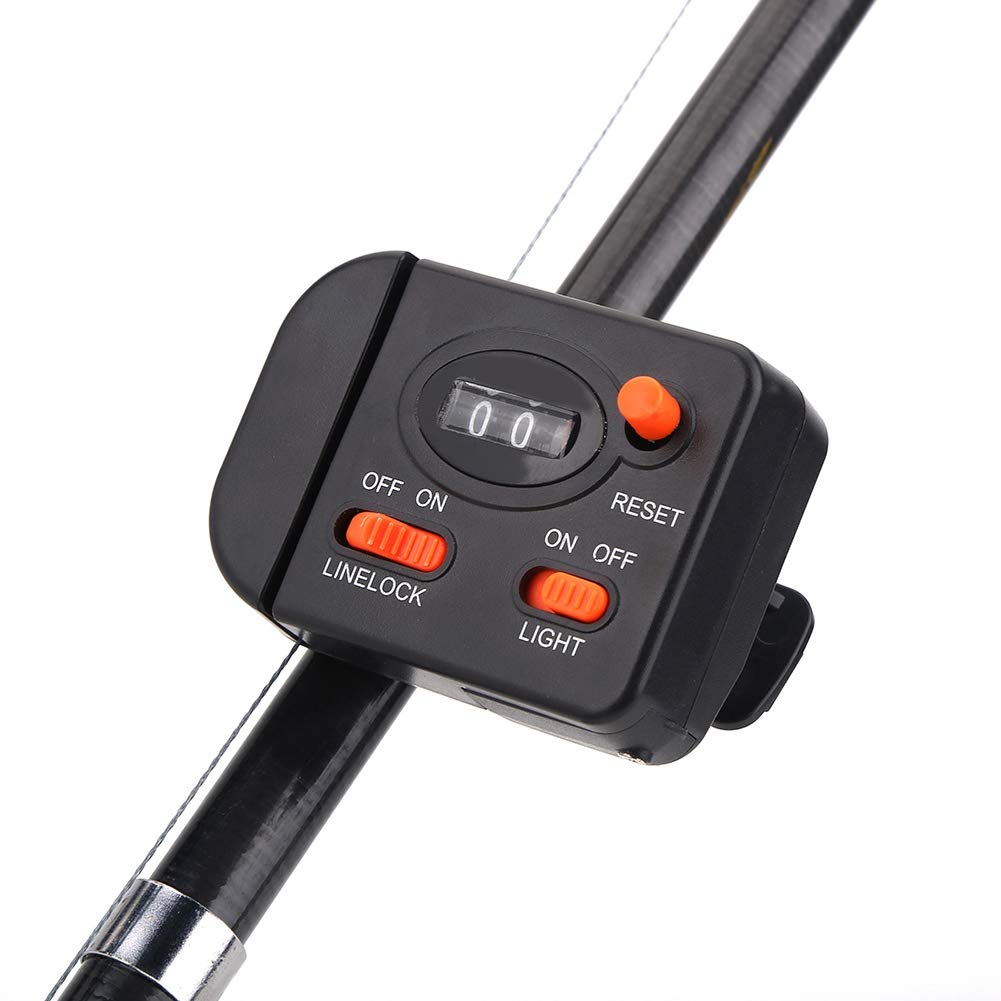 VGEBY Digital Fishing Line Meter Counter with Clip - Accurate Depth Finder for Spooling, Trolling & Jigging | Perfect for Saltwater & Freshwater Fishing